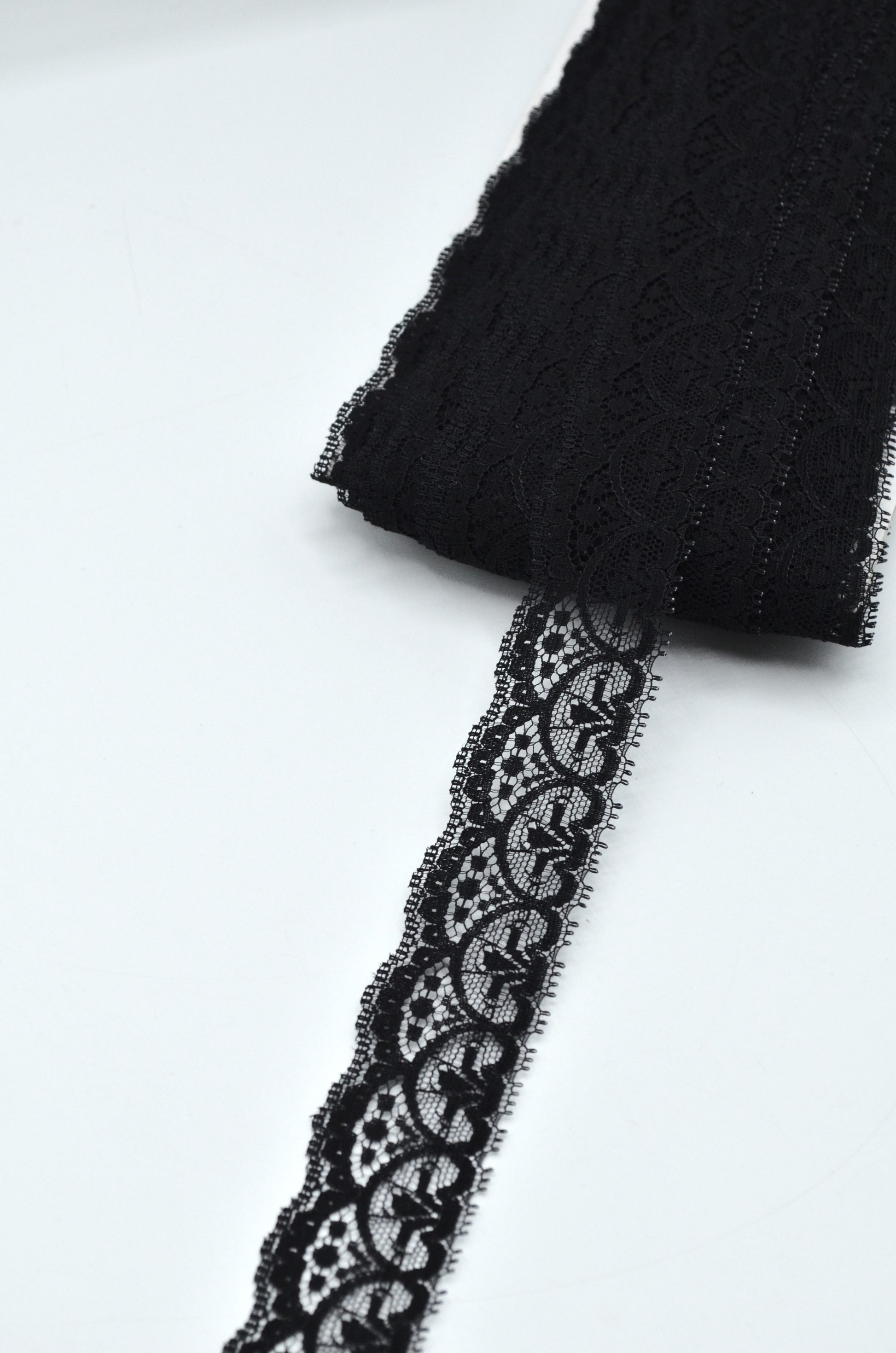 Dantela 3cm, Negru