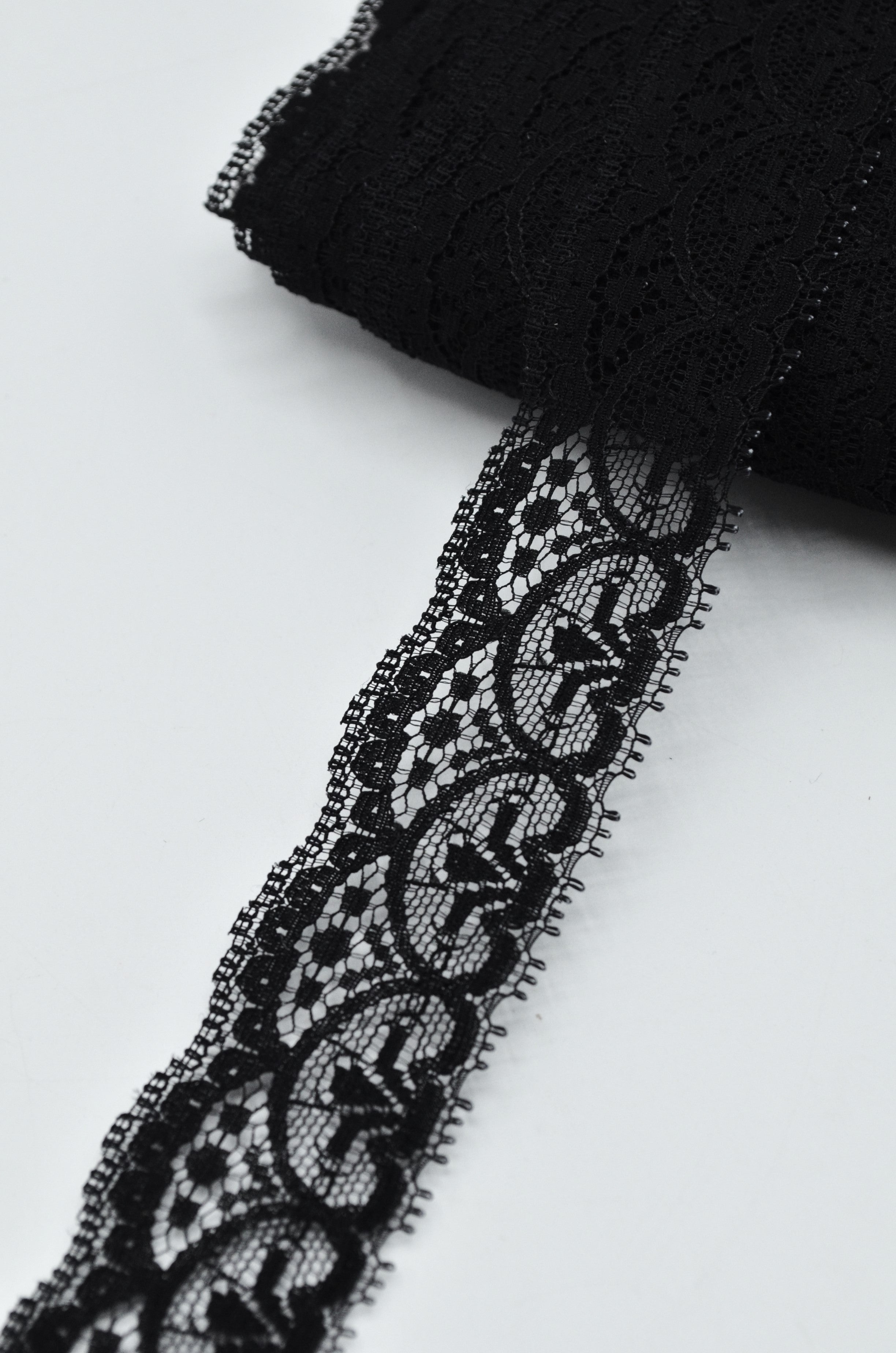 Dantela 3cm, Negru