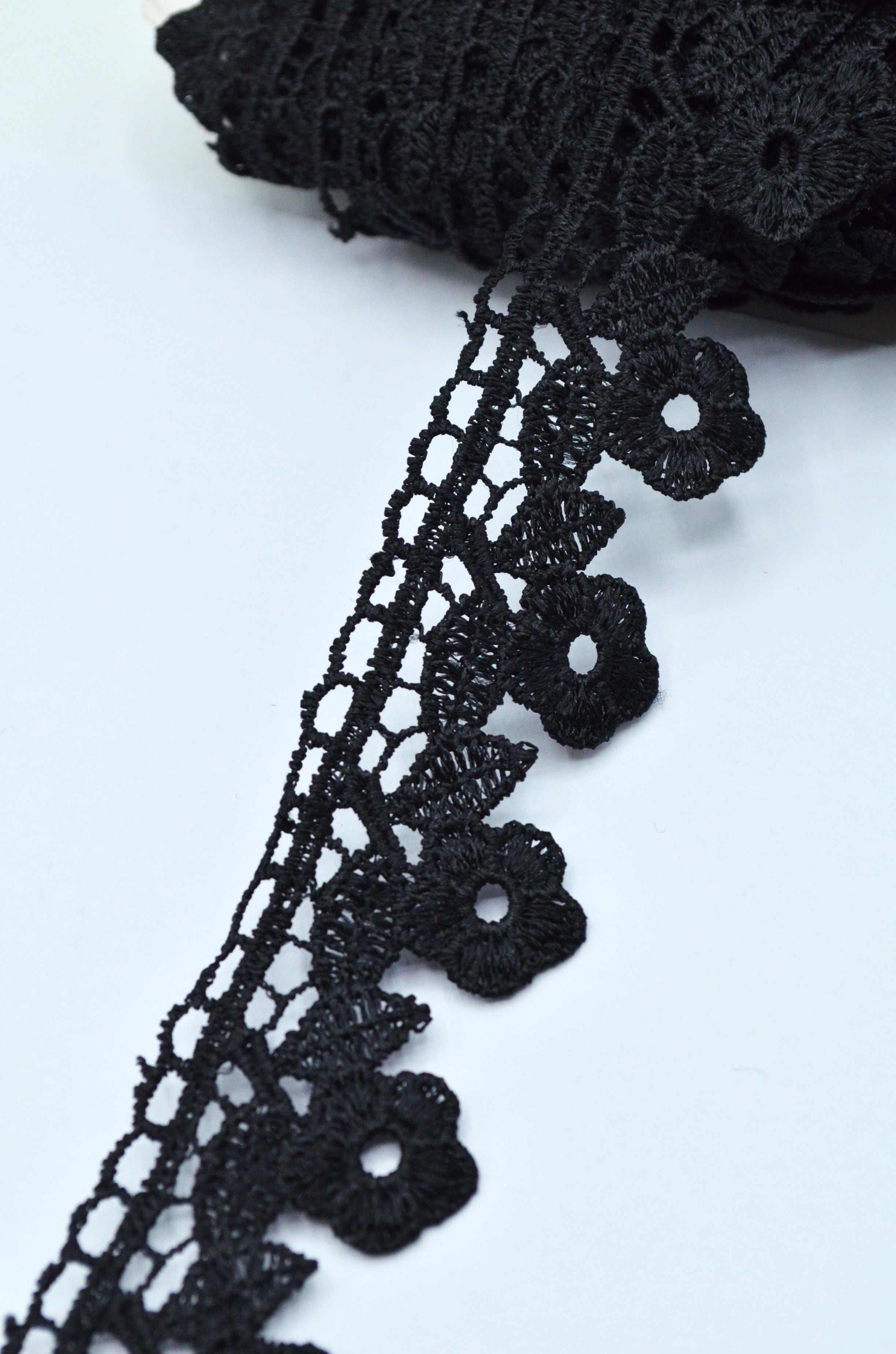 Dantela 3cm, Negru