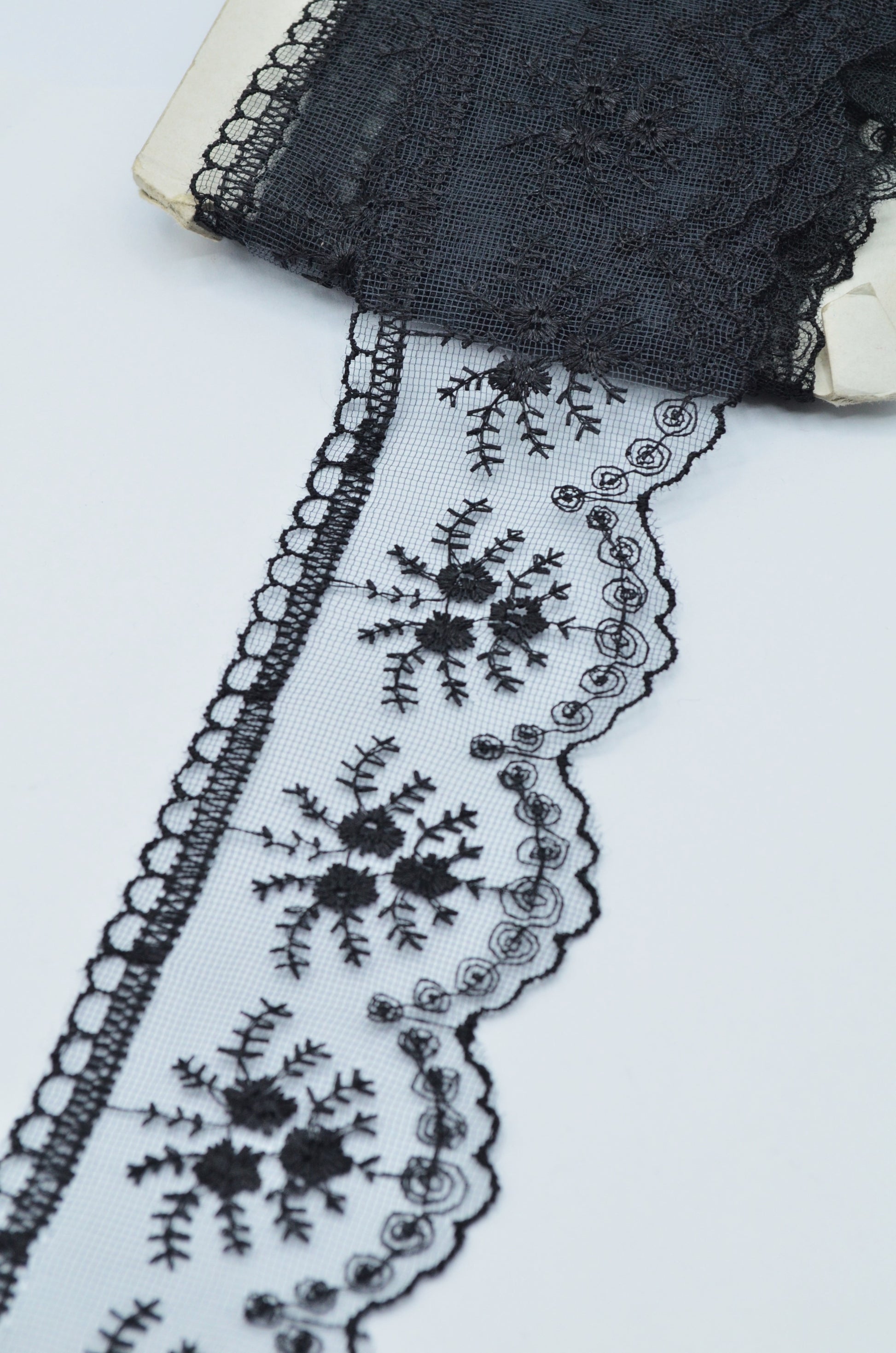 Dantela 6cm, Negru
