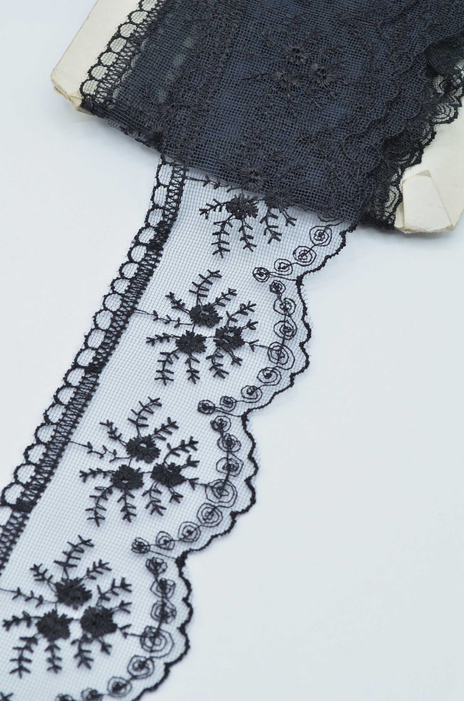 Dantela 6cm, Negru