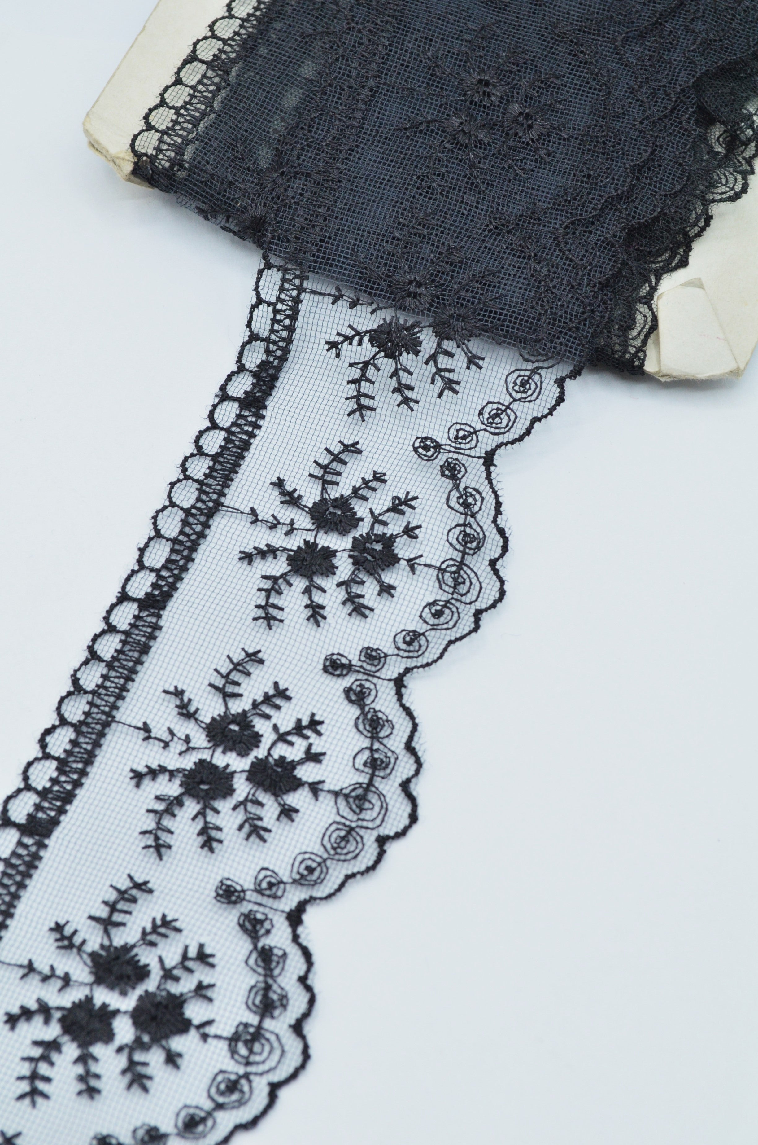 Dantela 6cm, Negru