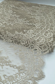 Dantela Chantilly 300 x 25cm, Grej