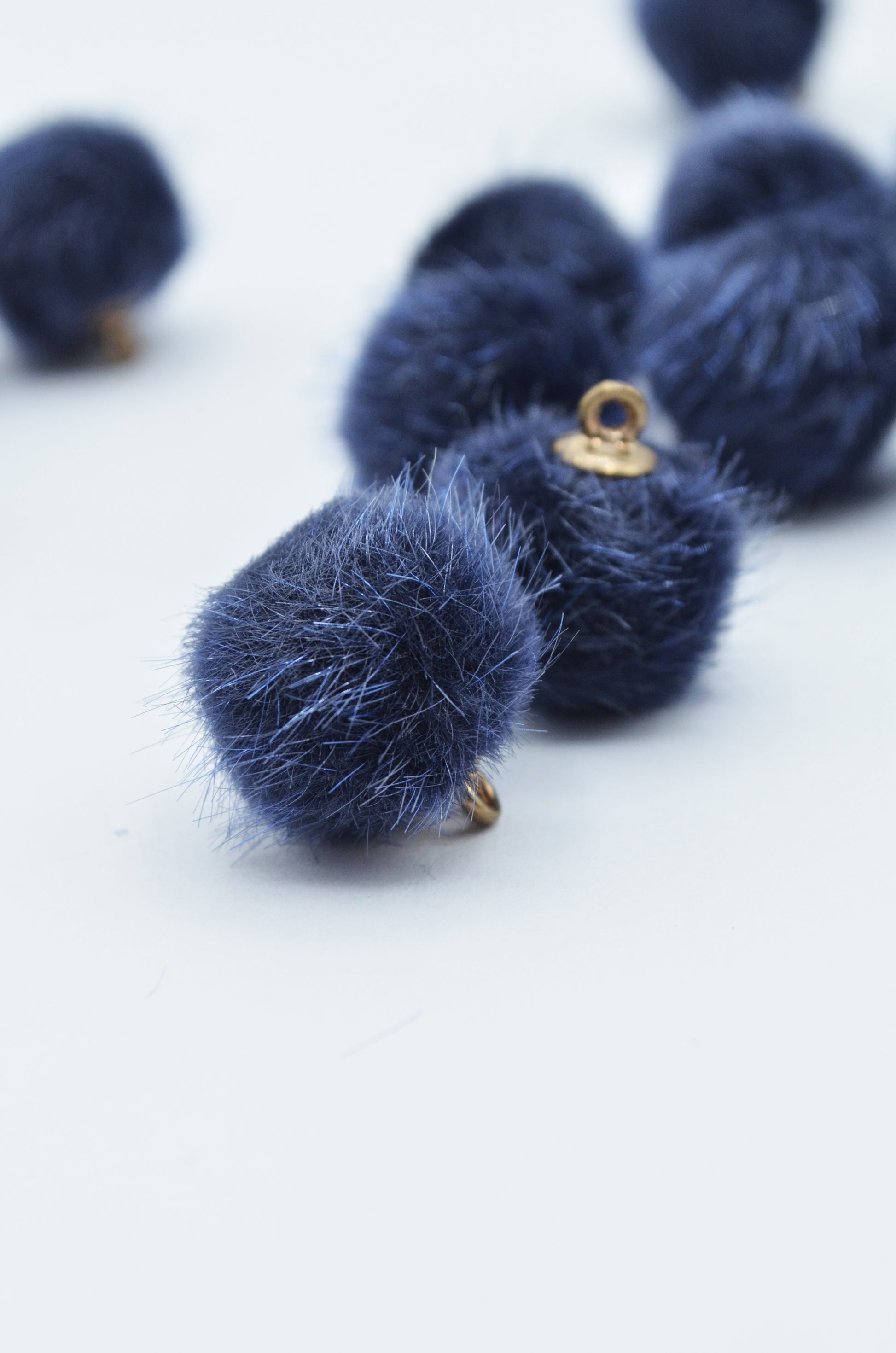 Nasturi Din Blana,15mm, Bleumarin