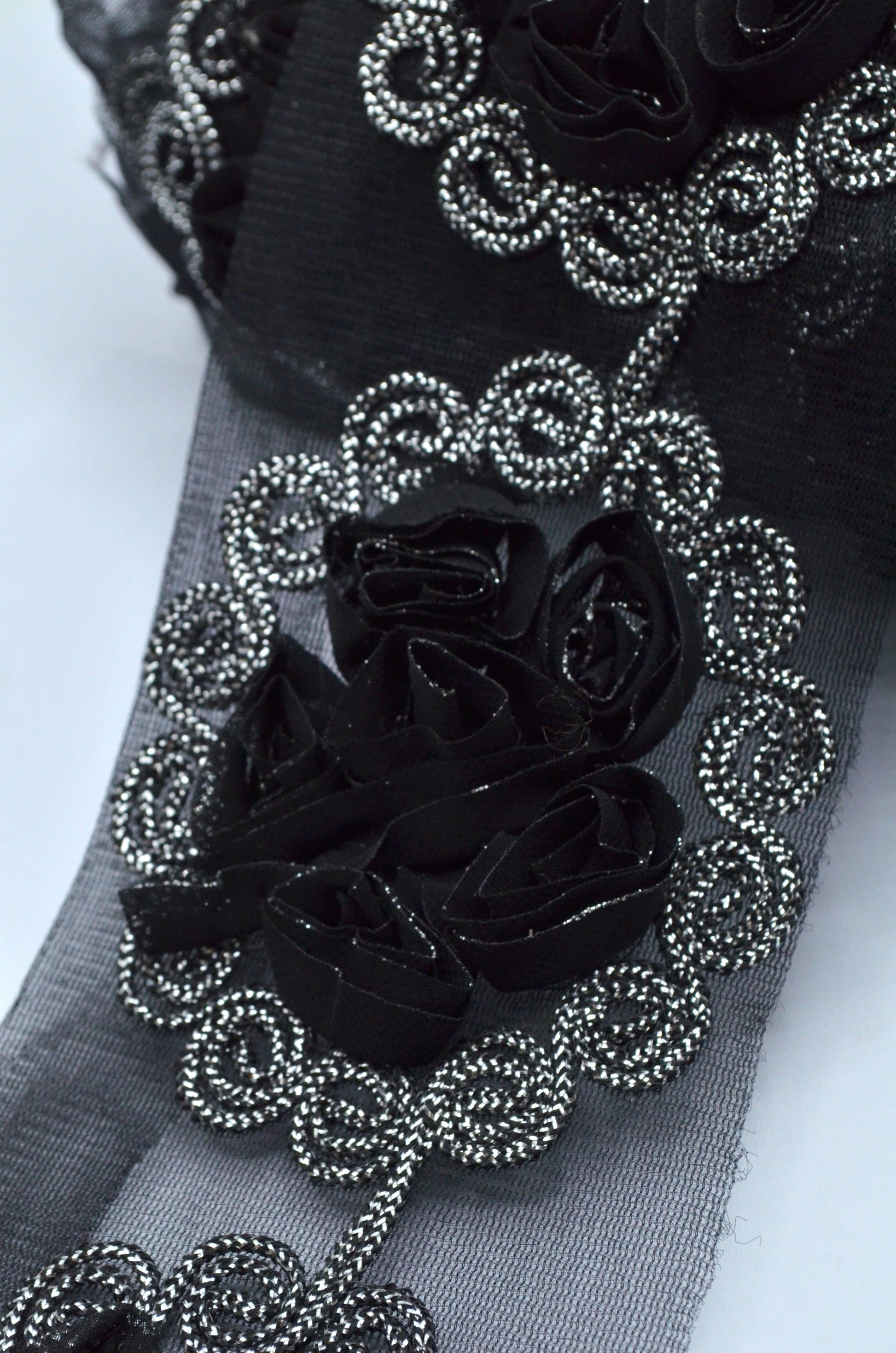 Pasmanterie 9cm, Negru