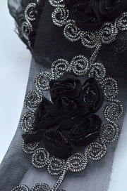 Pasmanterie 9cm, Negru