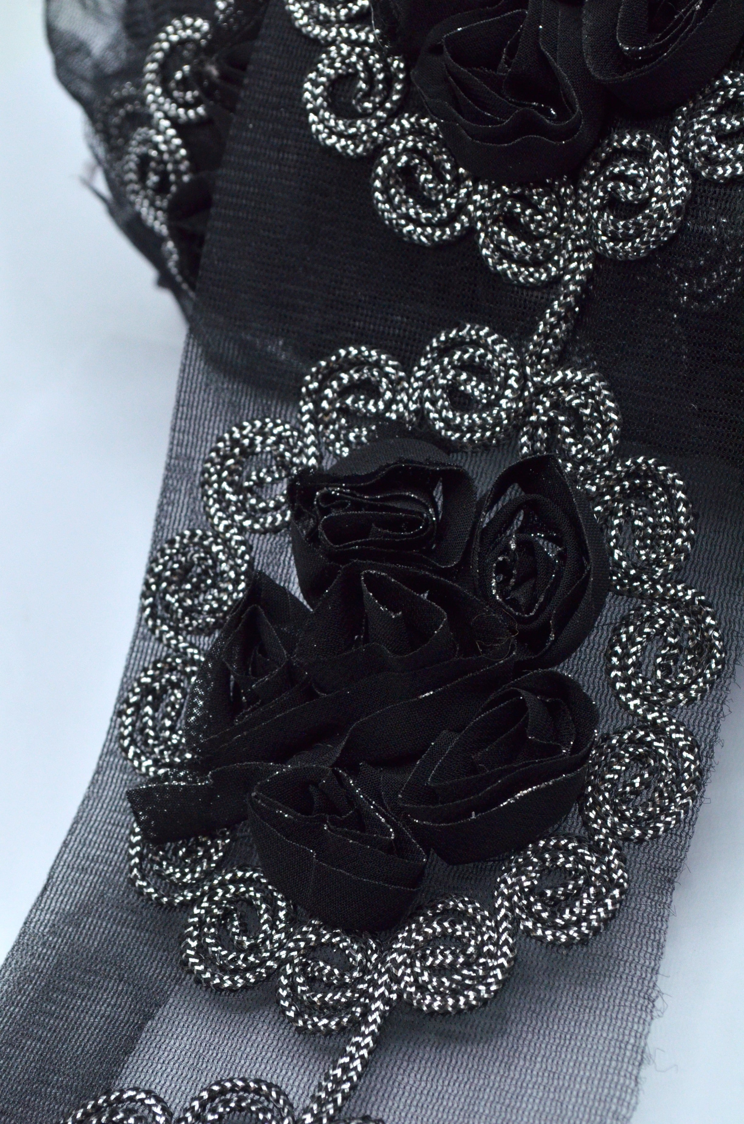 Pasmanterie 9cm, Negru