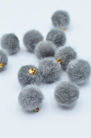 Nasturi Din Blana,15mm, Gri