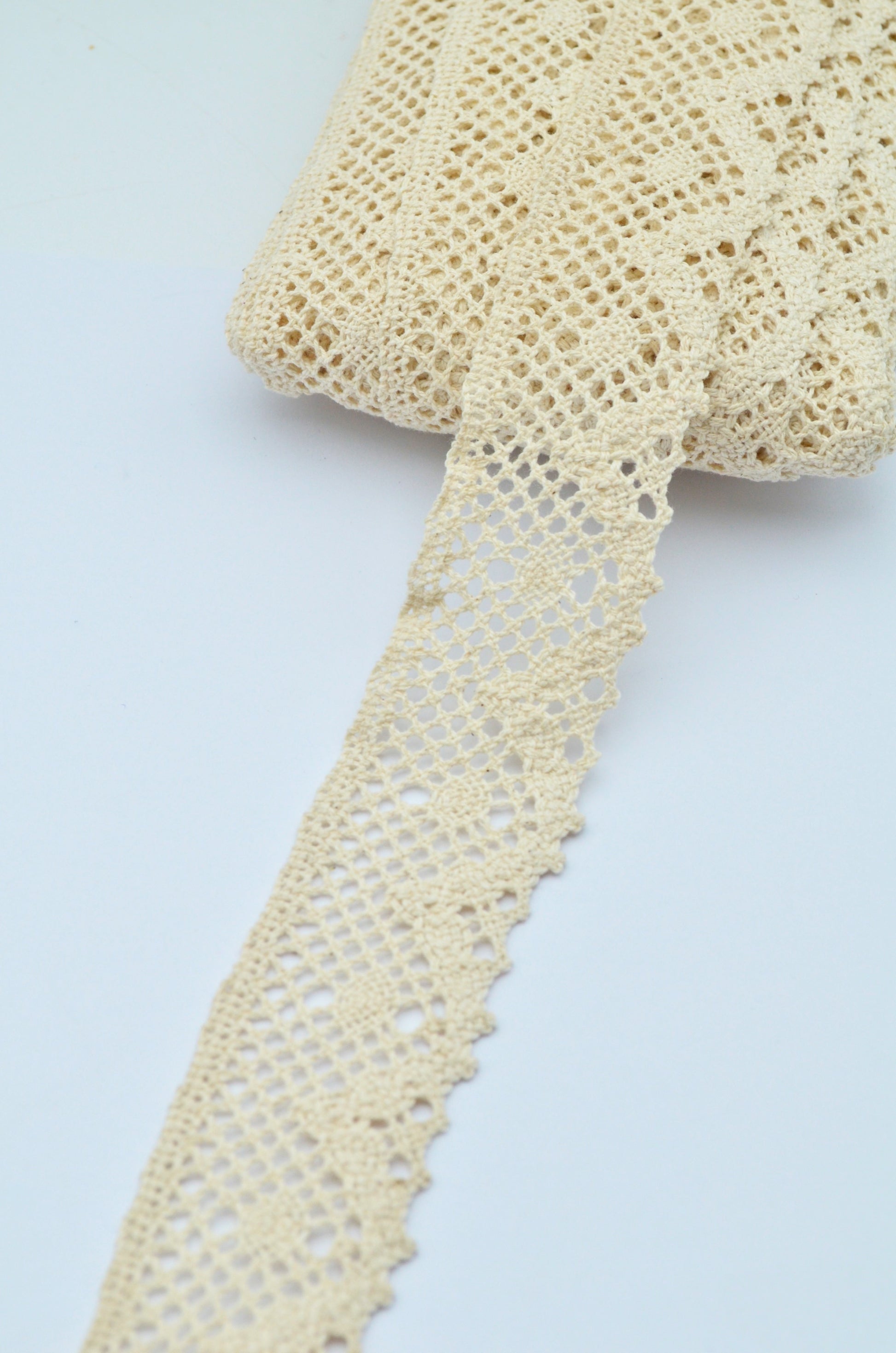 Dantela De Bumbac 3.80cm, Bej