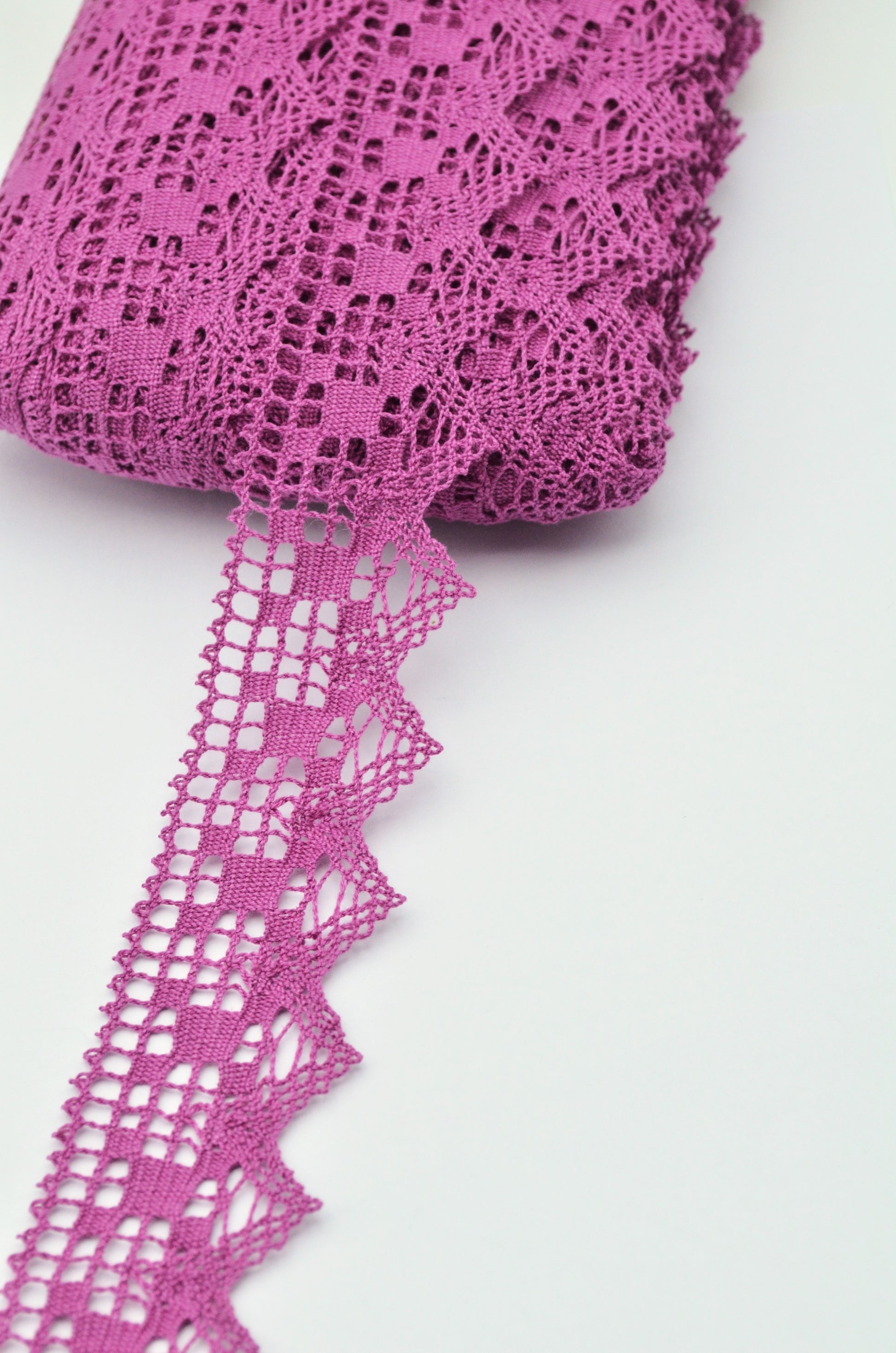 Dantela De Bumbac 4cm, Magenta