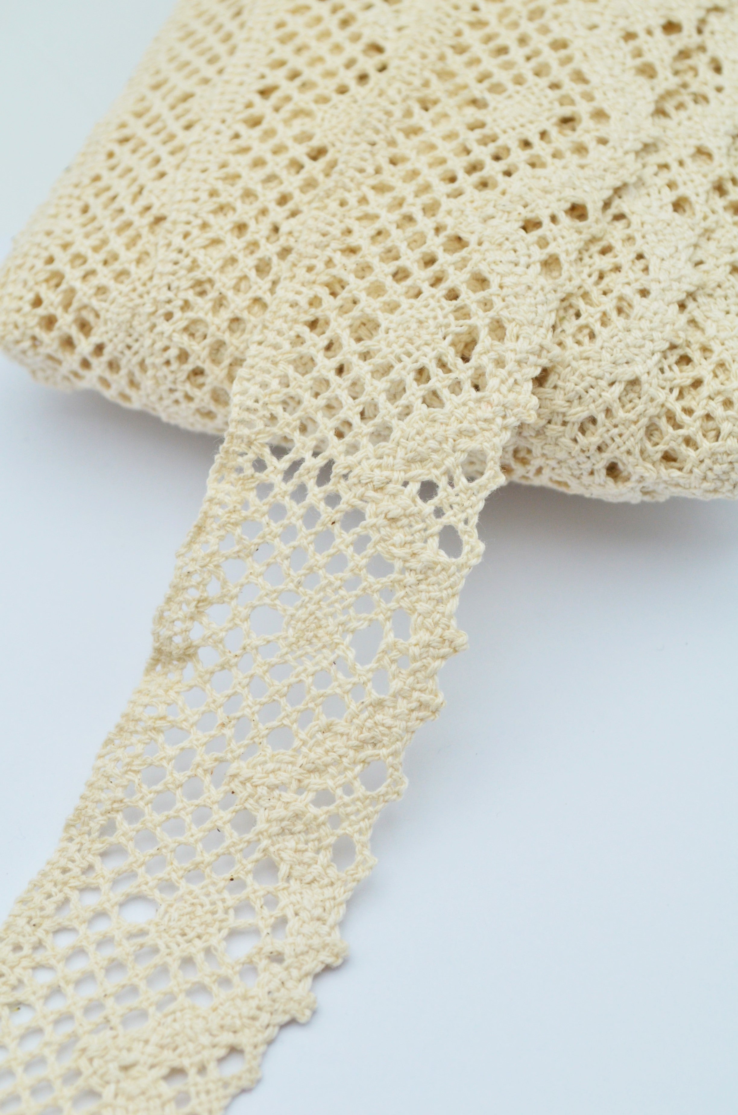 Dantela De Bumbac 3.80cm, Bej