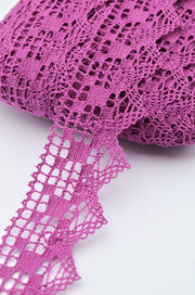 Dantela De Bumbac 4cm, Magenta