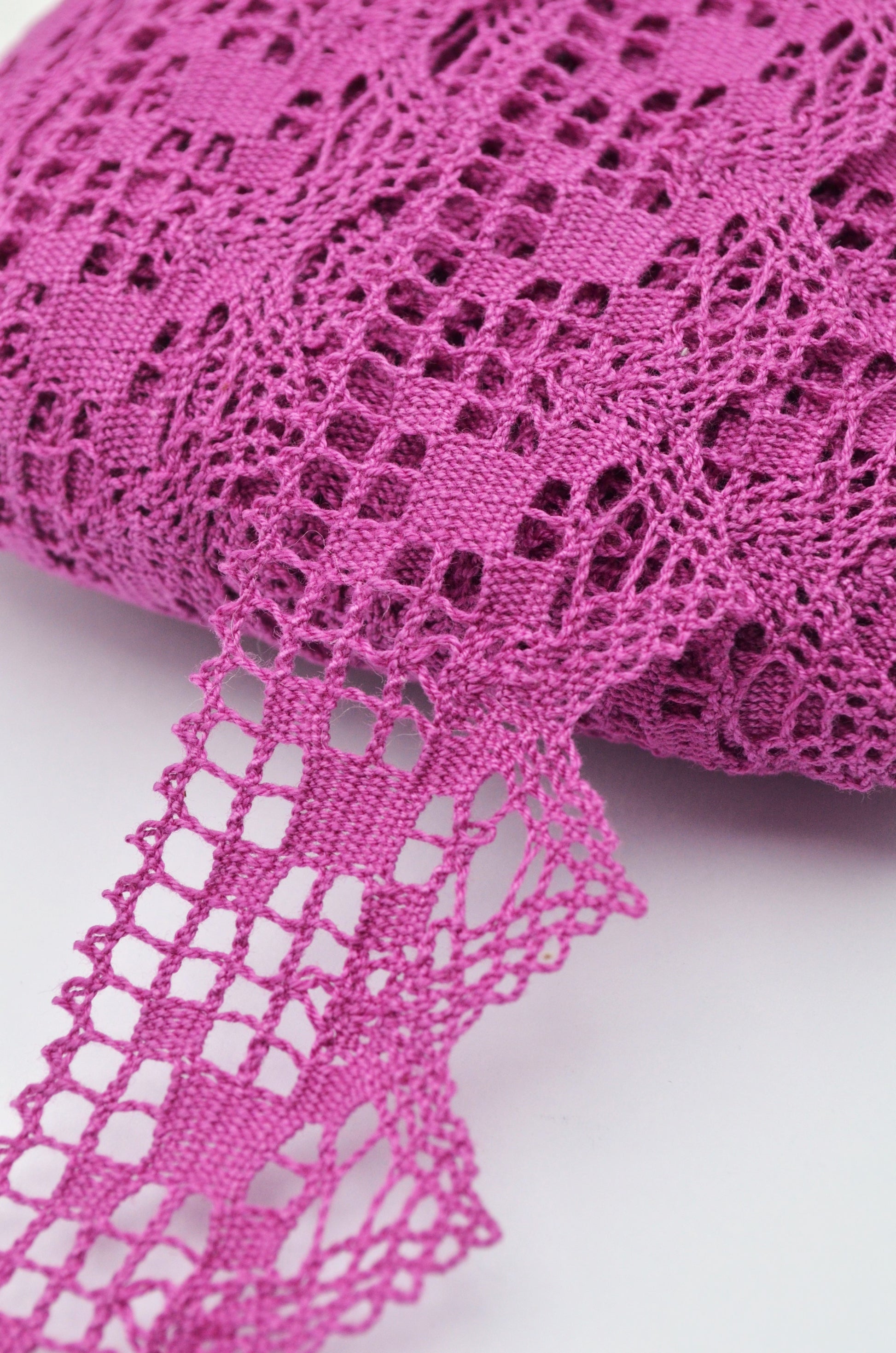Dantela De Bumbac 4cm, Magenta