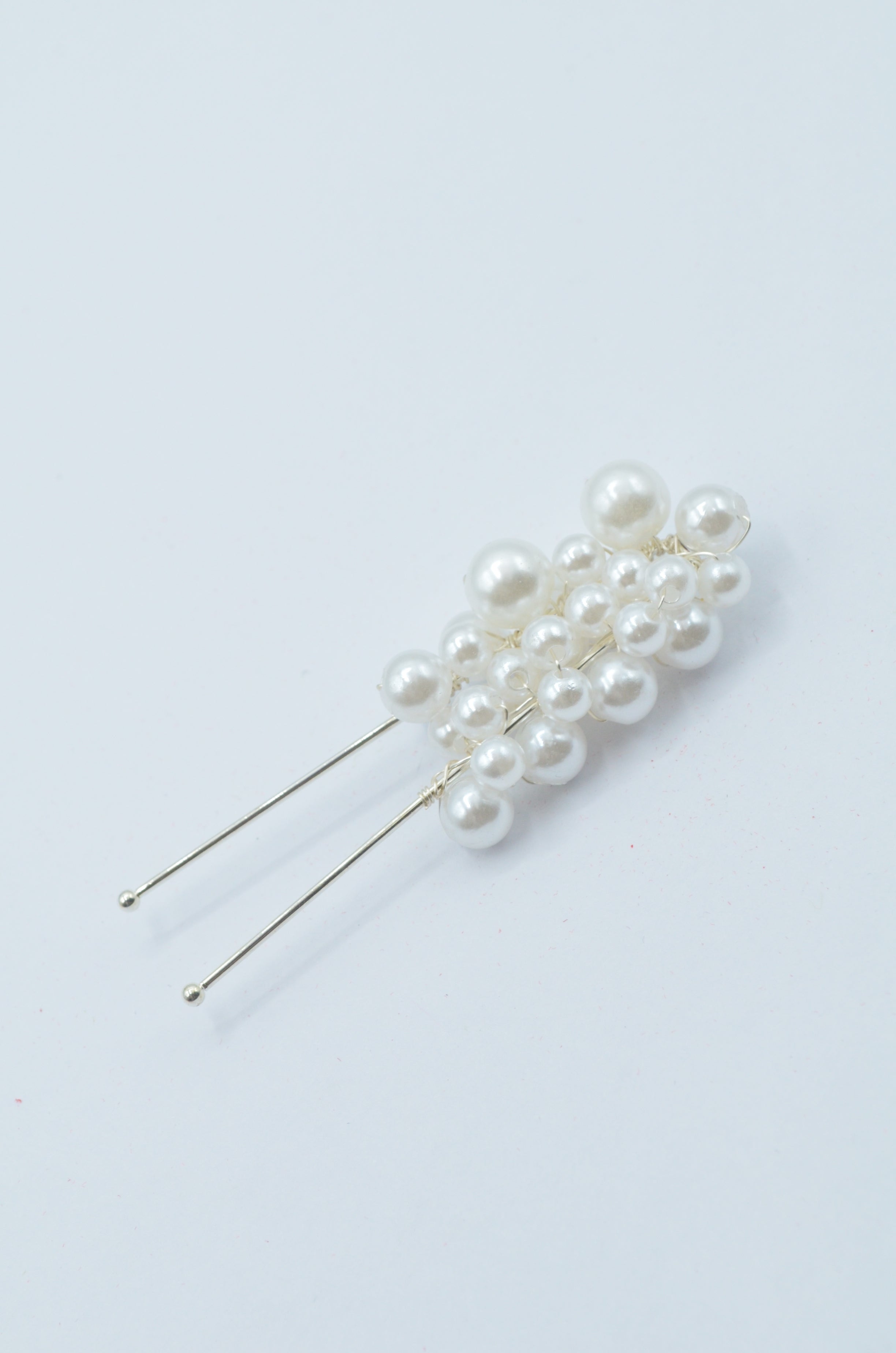 Ac De Par Cu Perle 8cm, Argintiu
