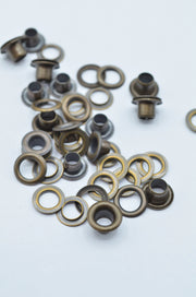 Ocheți metalici Ø4 mm interior/ Ø8 mm exterior, Bronz (10 Buc/Pachet)
