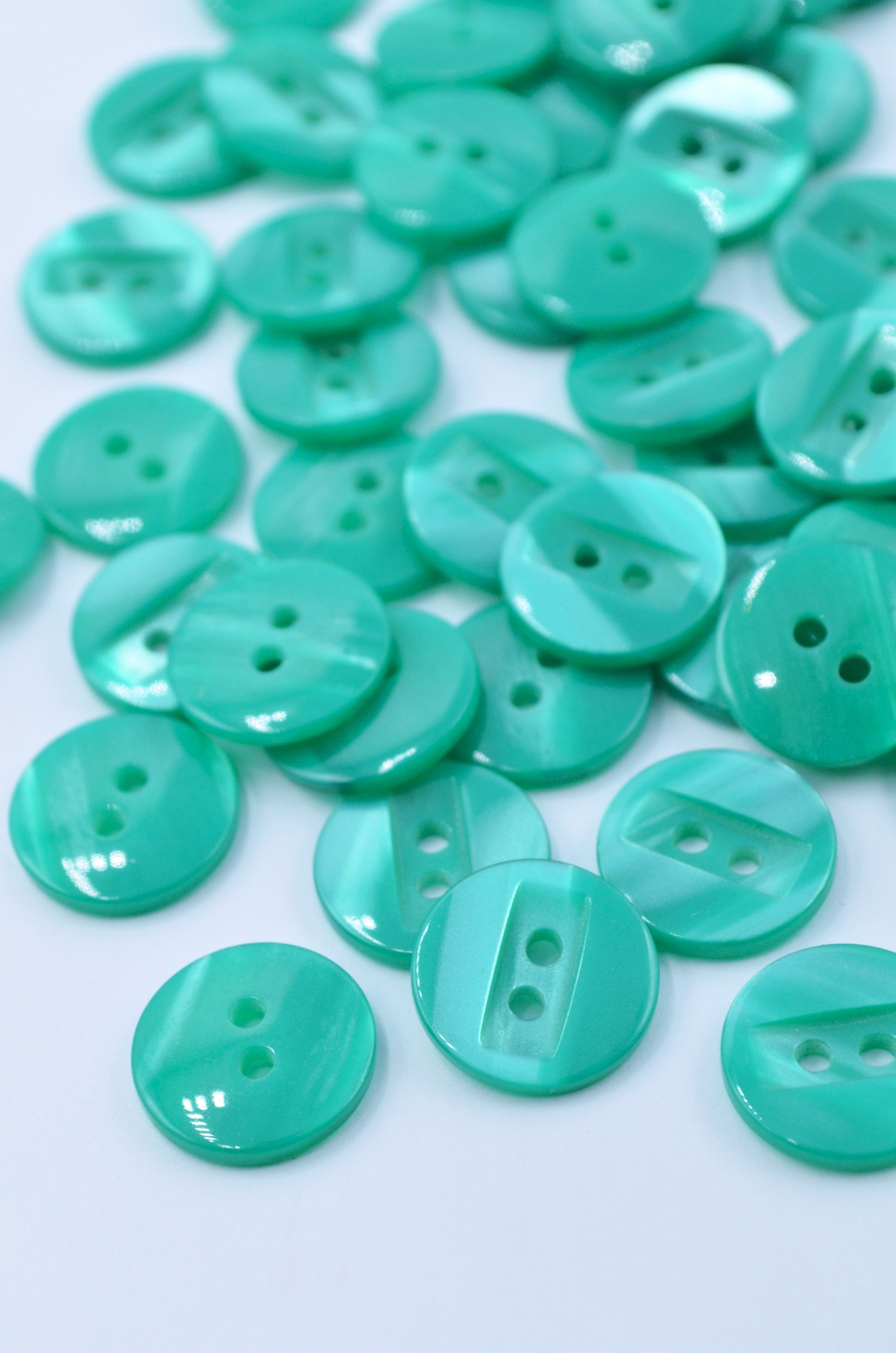 Nasturi De Plastic 14mm, Verde Turcoaz