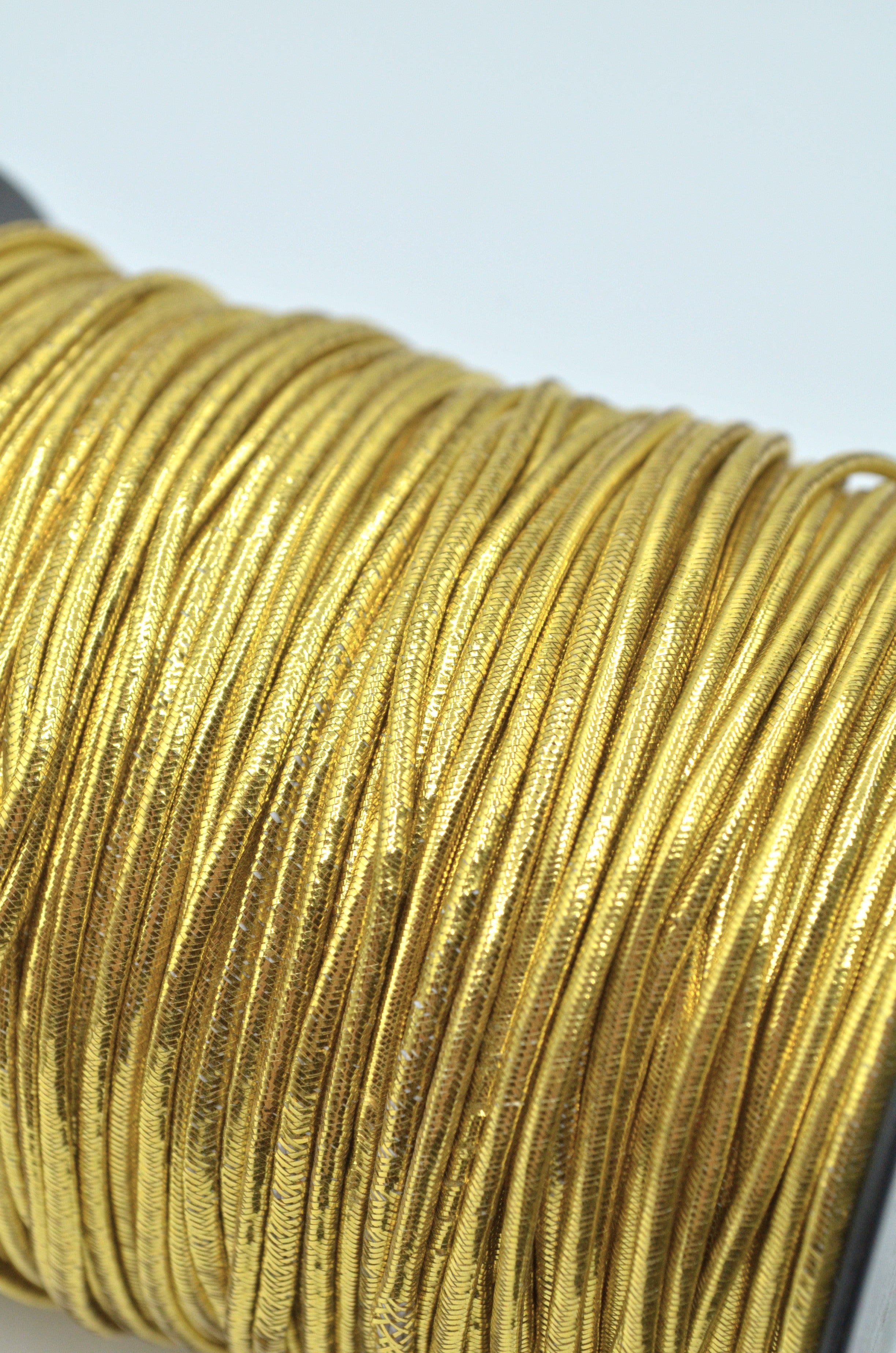 Snur Elastic Metalizat, Auriu 1.50mm - Pret la metru
