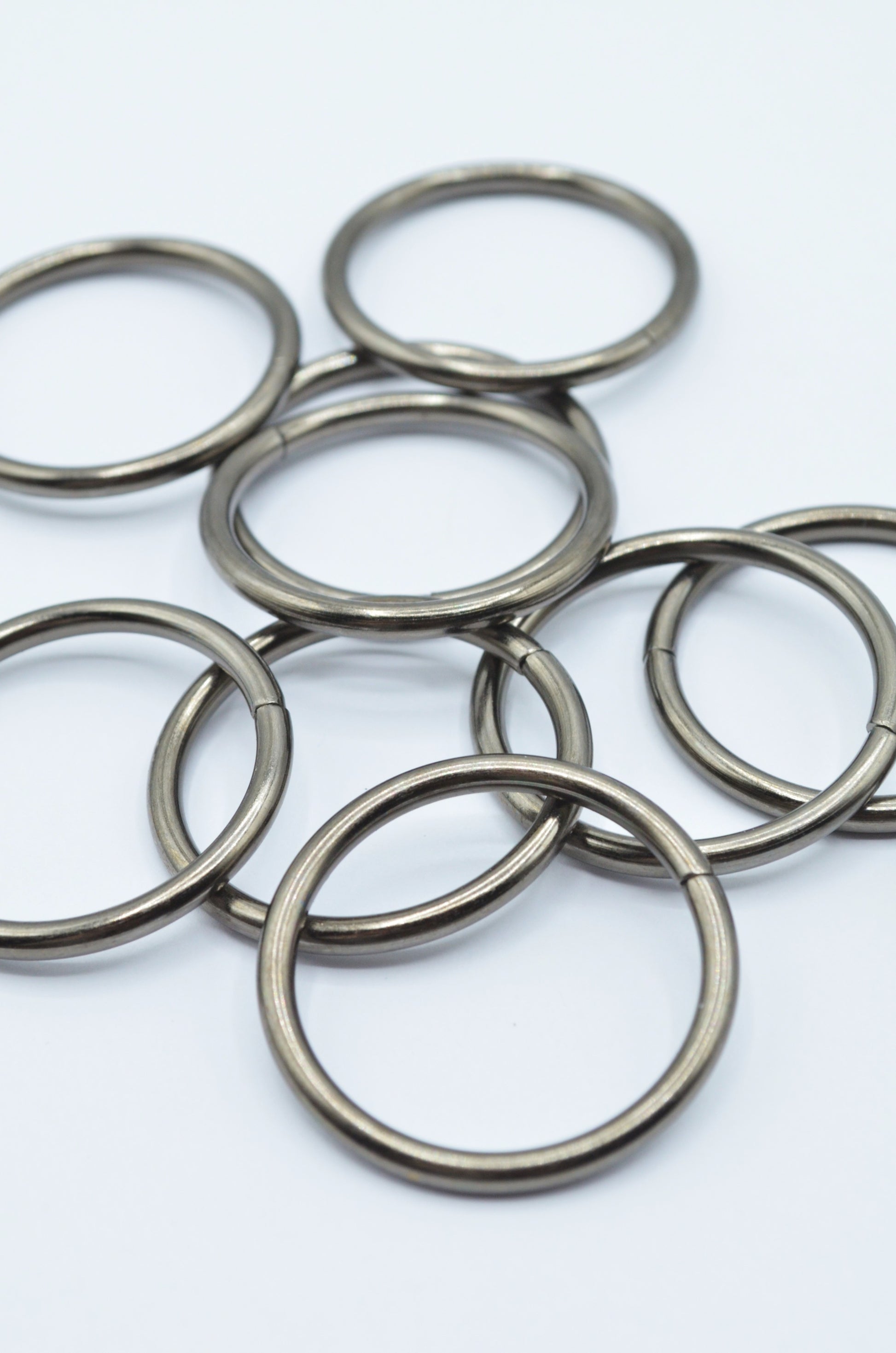 Anouri Metalice 30mm, Argintiu Rodiat