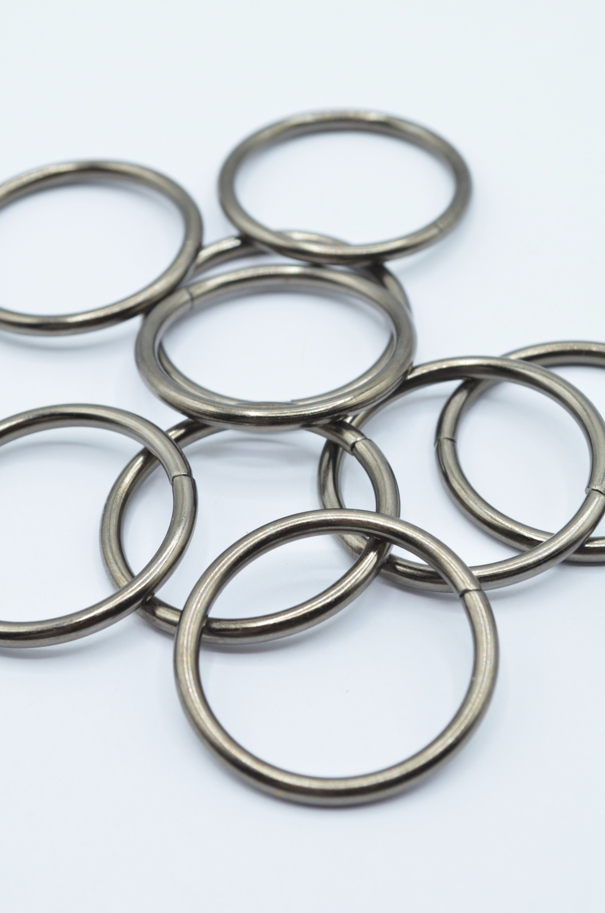 Anouri Metalice 30mm, Argintiu Rodiat