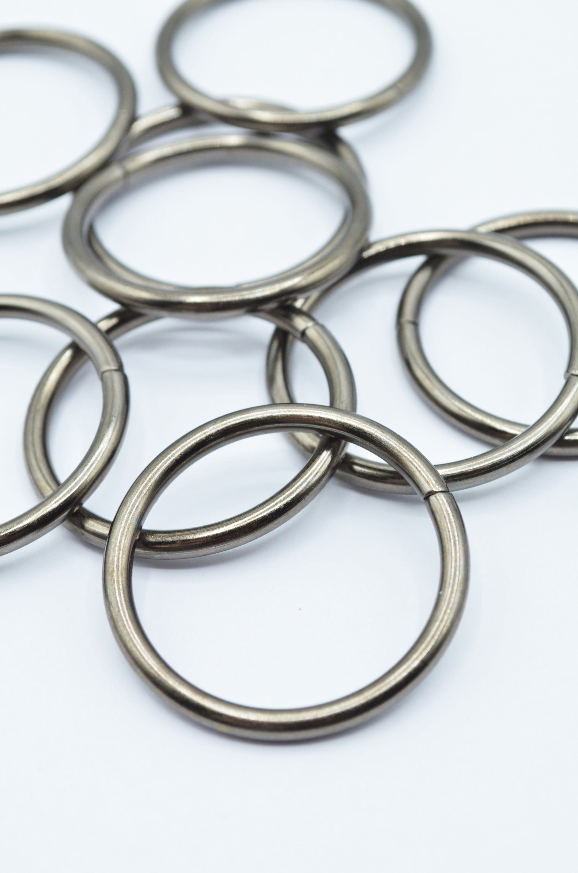 Anouri Metalice 30mm, Argintiu Rodiat