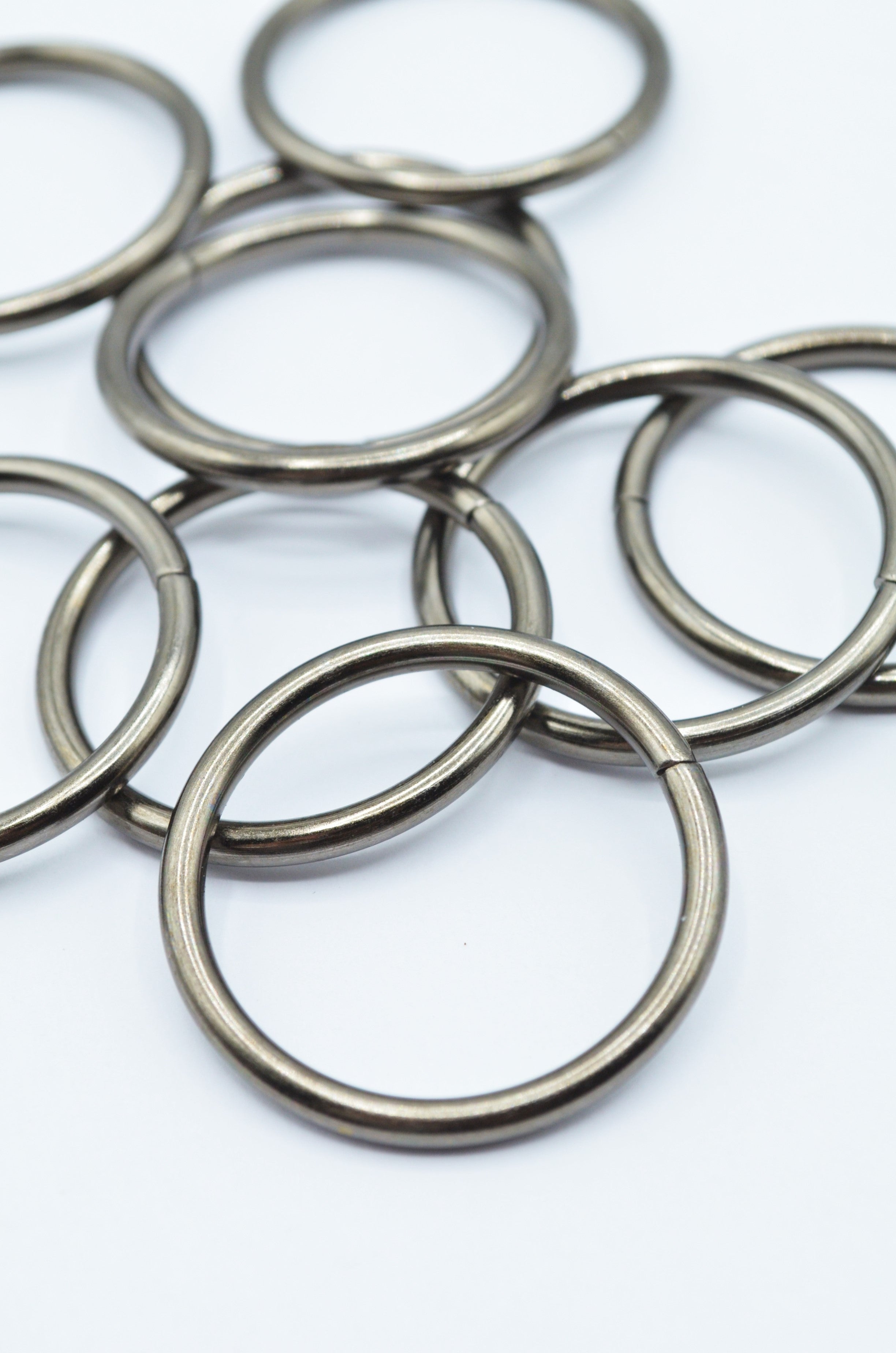 Anouri Metalice 30mm, Argintiu Rodiat