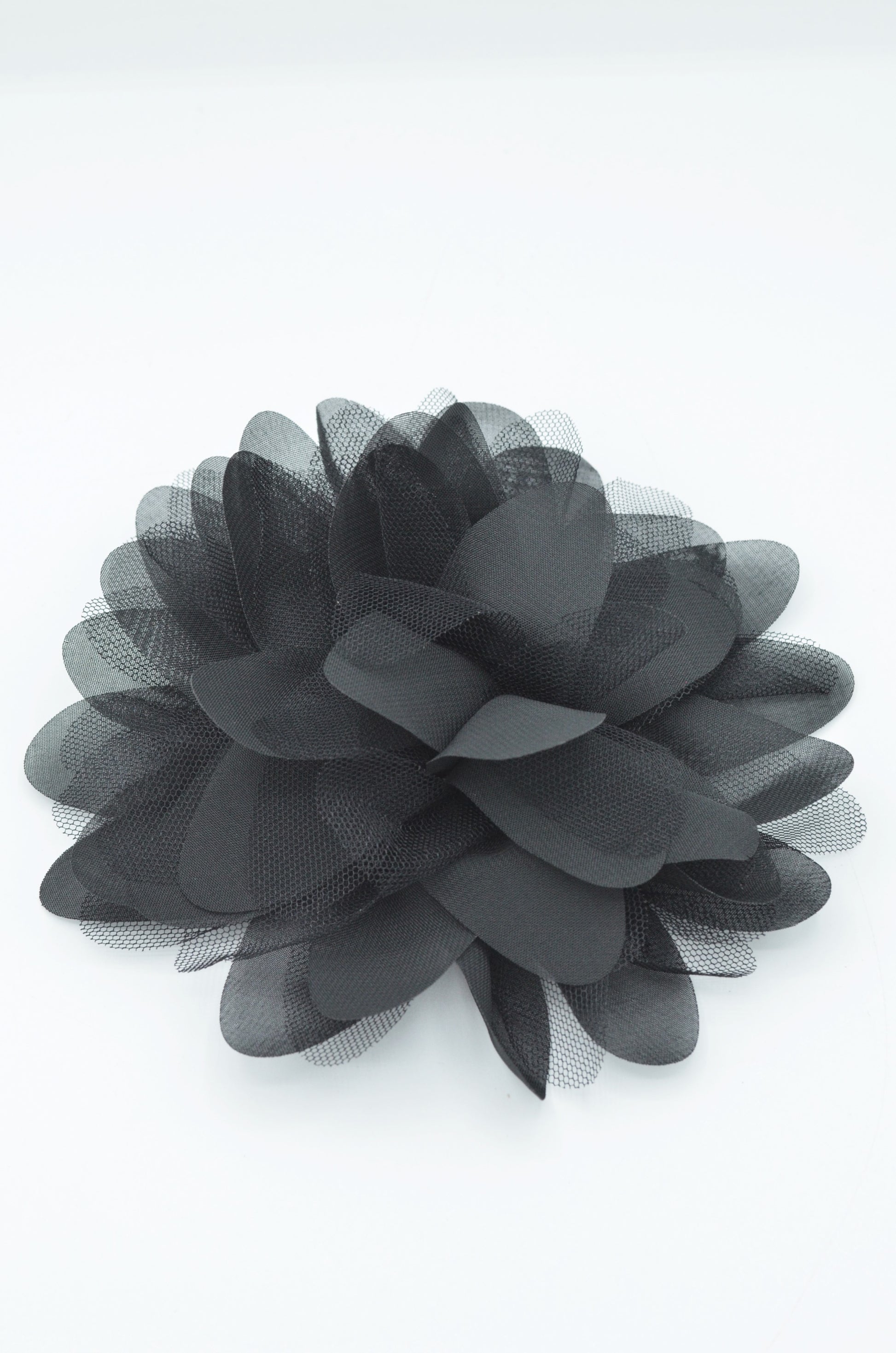 Floare Shifon 16cm, Negru