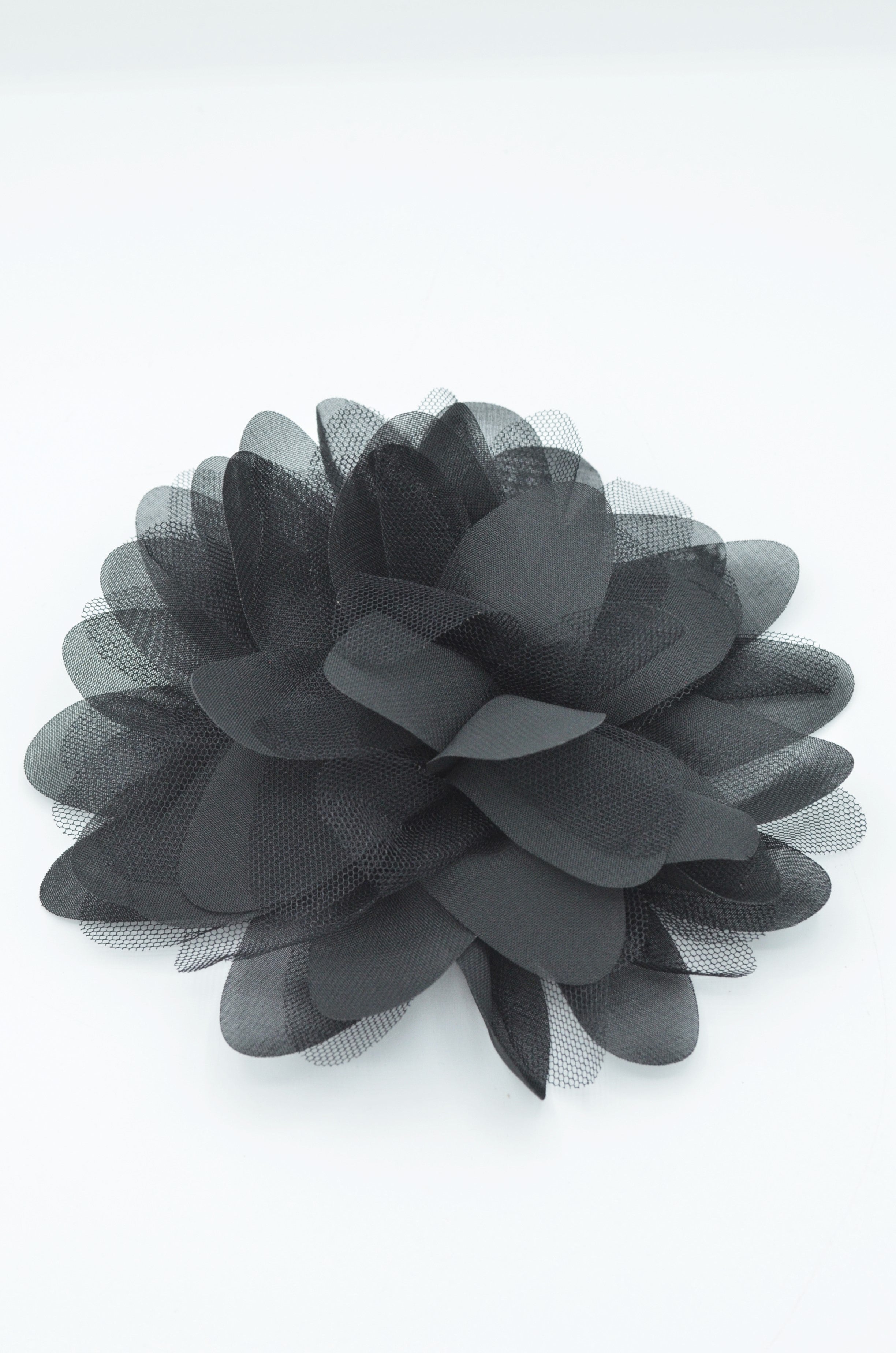 Floare Shifon 16cm, Negru
