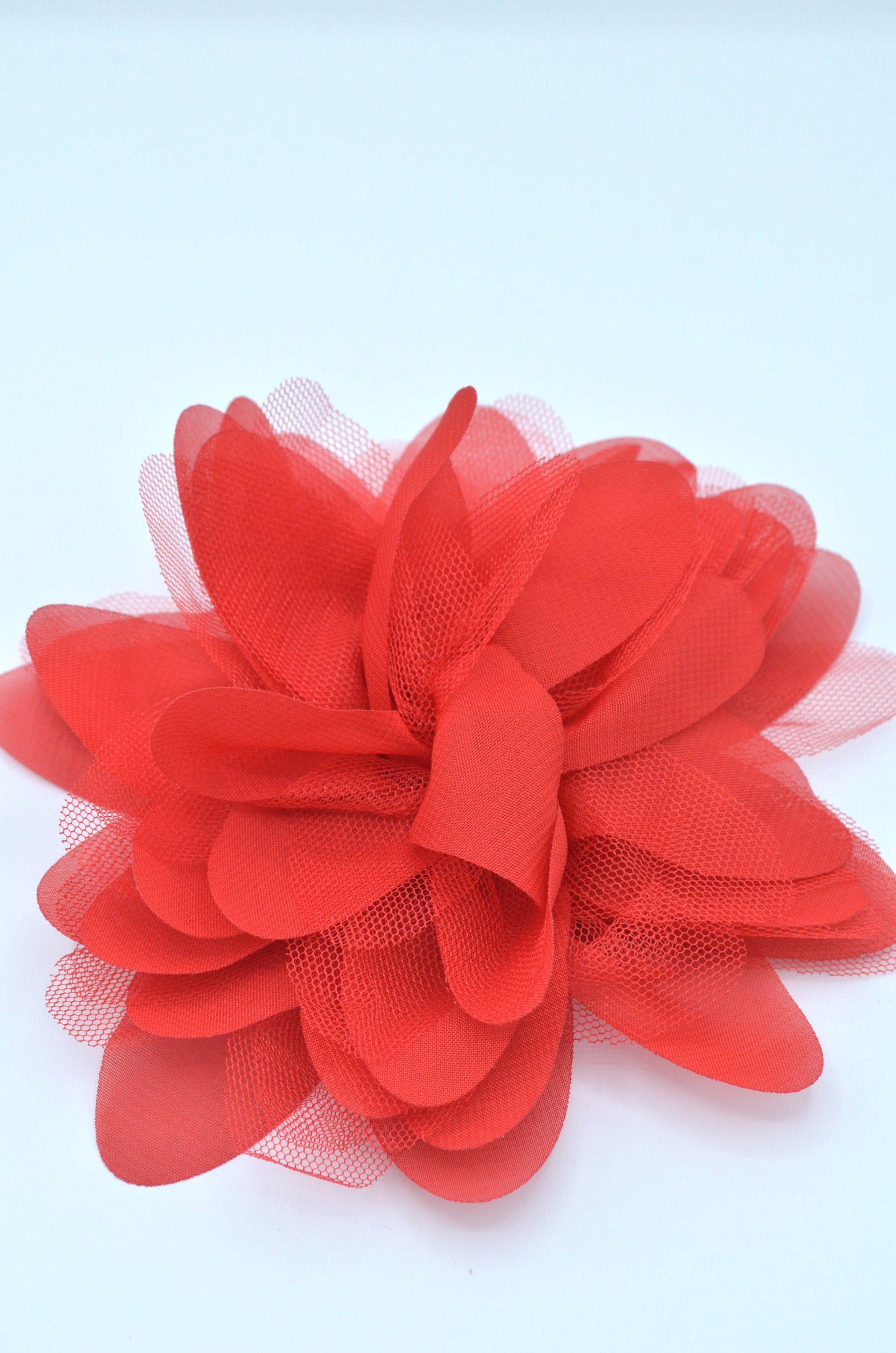 Floare Shifon 16cm, Rosu
