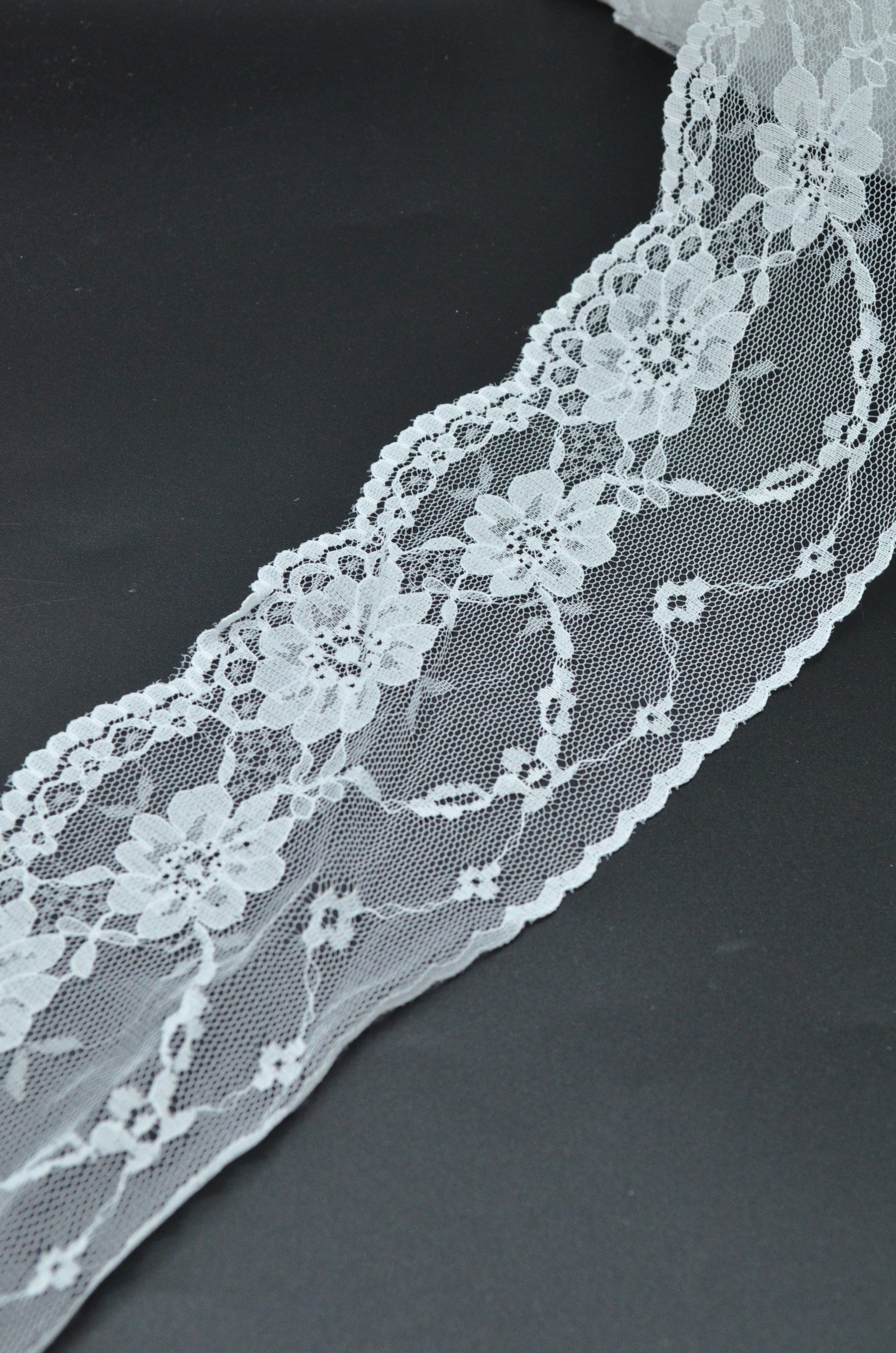 Dantela 9cm, Alb