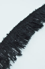 Franjuri Din Lana 6cm, Negru