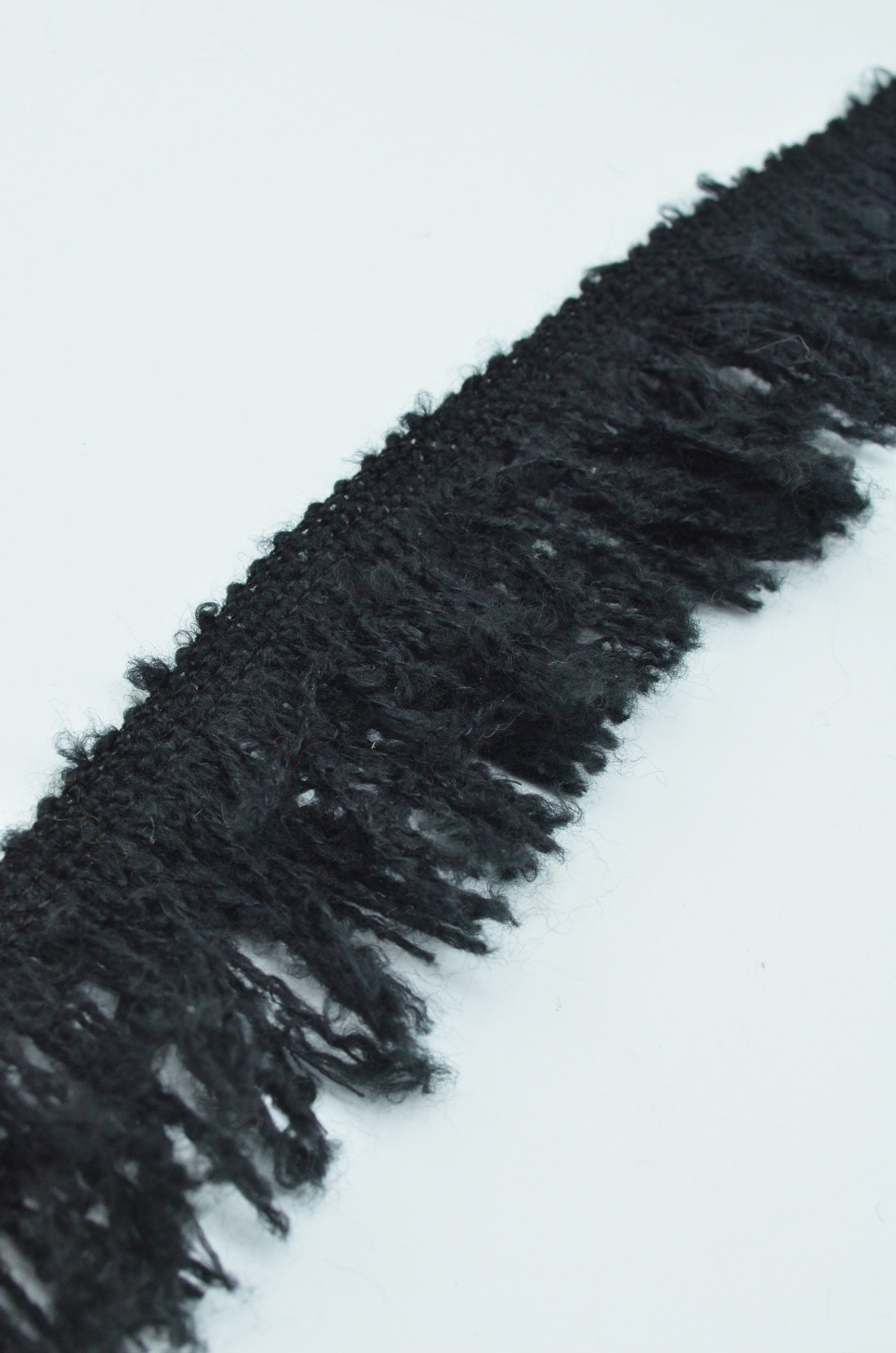 Franjuri Din Lana 6cm, Negru