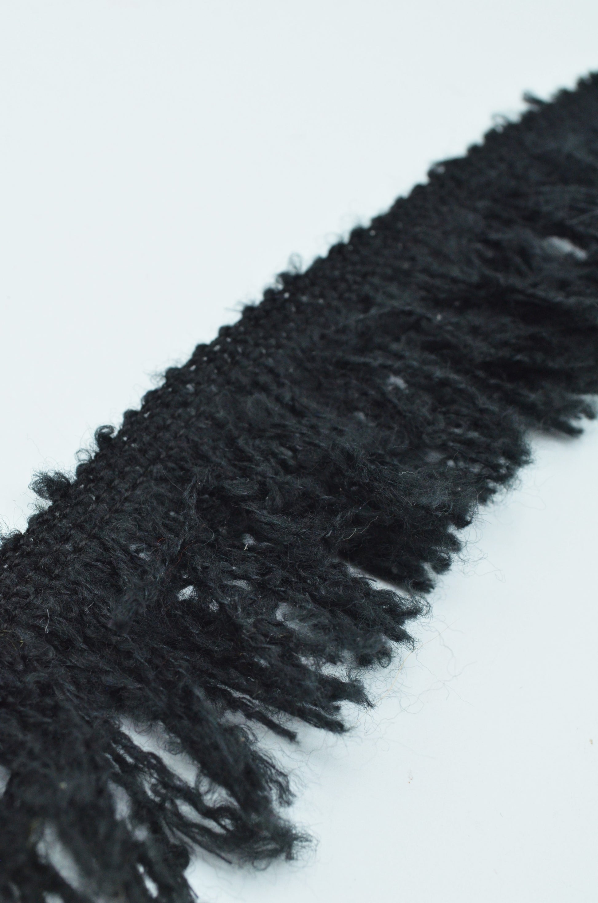 Franjuri Din Lana 6cm, Negru