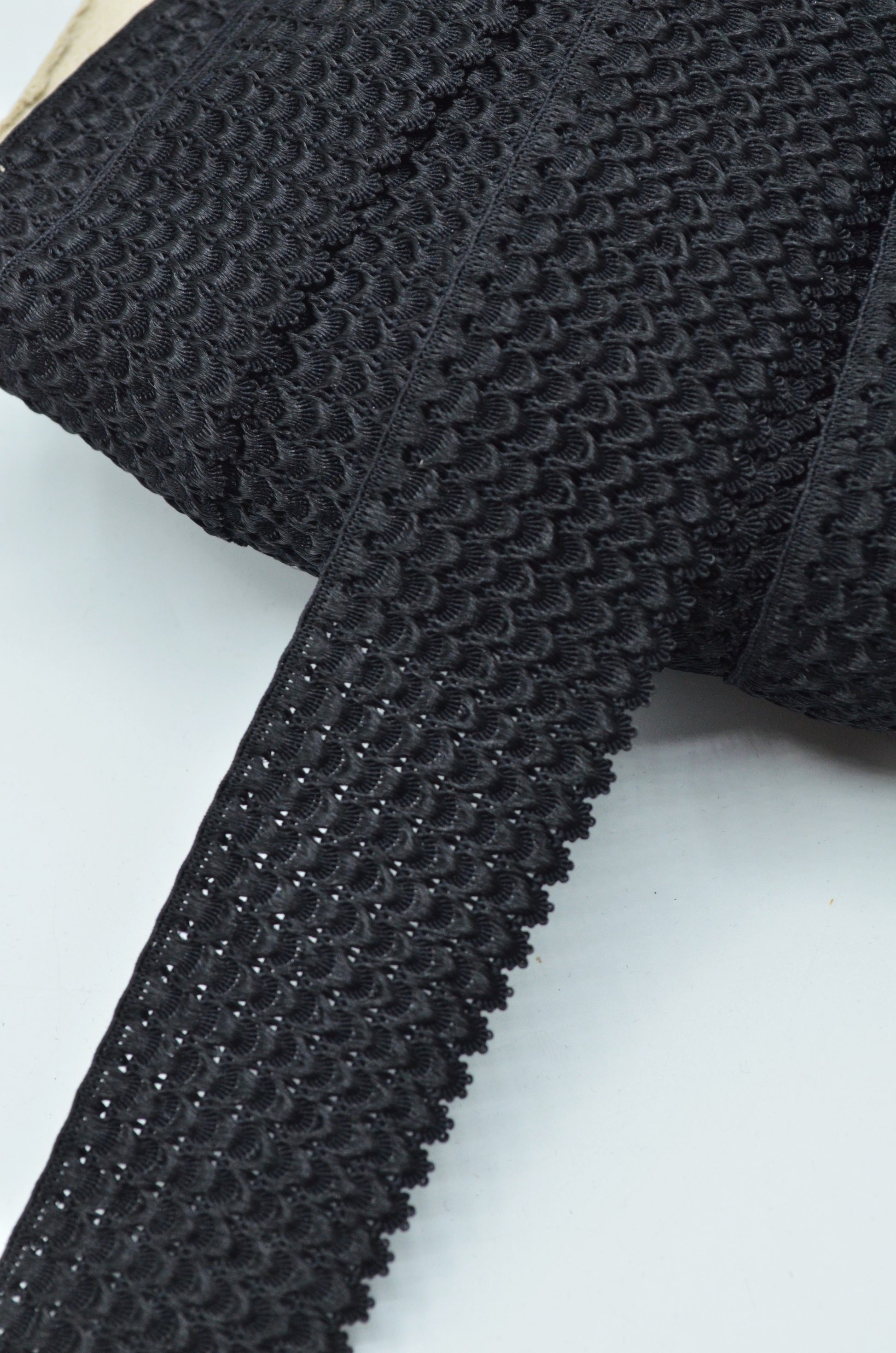 Elastic Decorativ 35mm, Negru