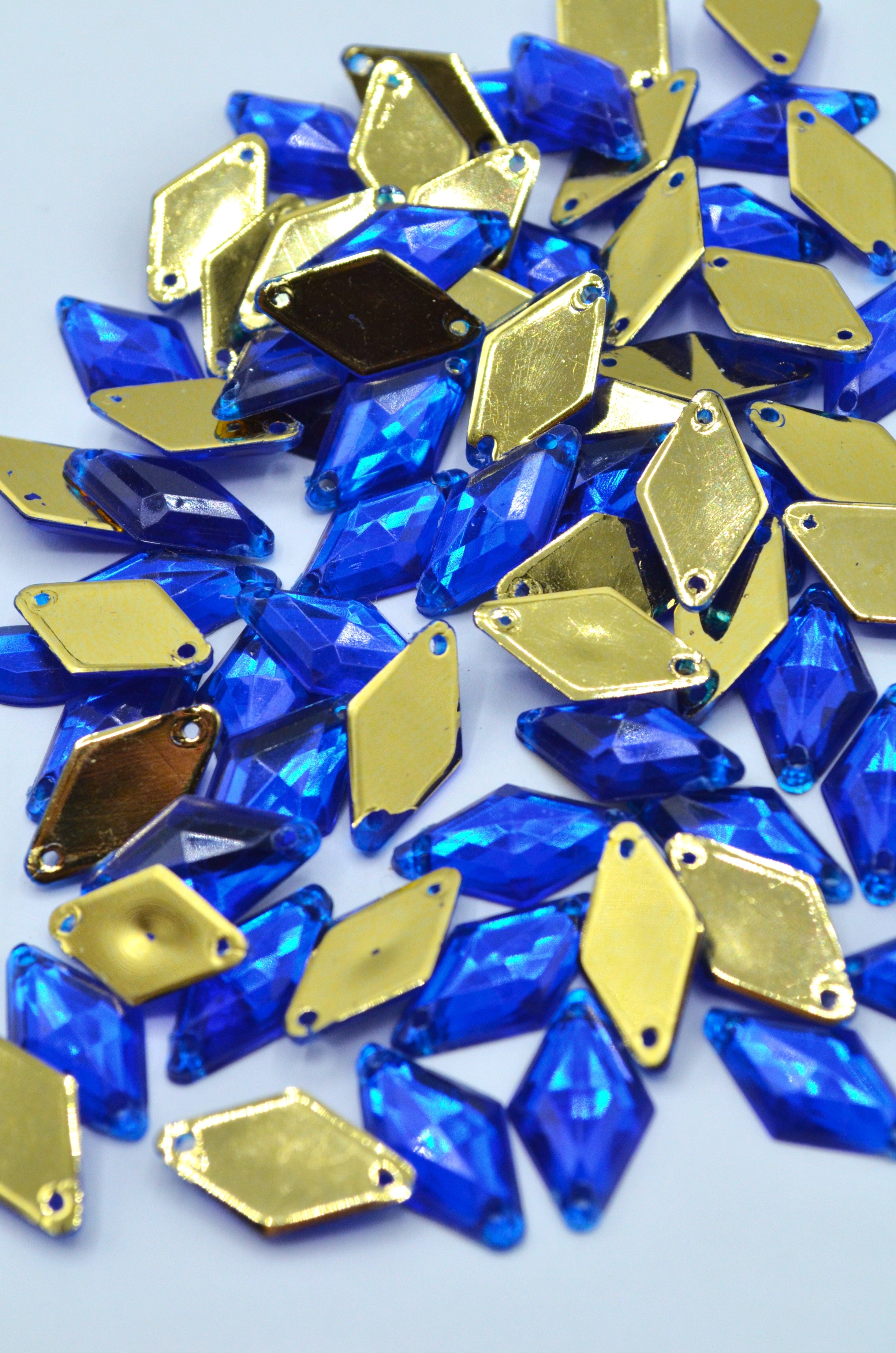 Pietre Din Plastic 10x18mm, Albastru, 20gr/Punga