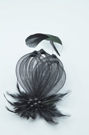 Accesoriu Decorativ Pentru Par Sau Haine 14x10cm, Negru 