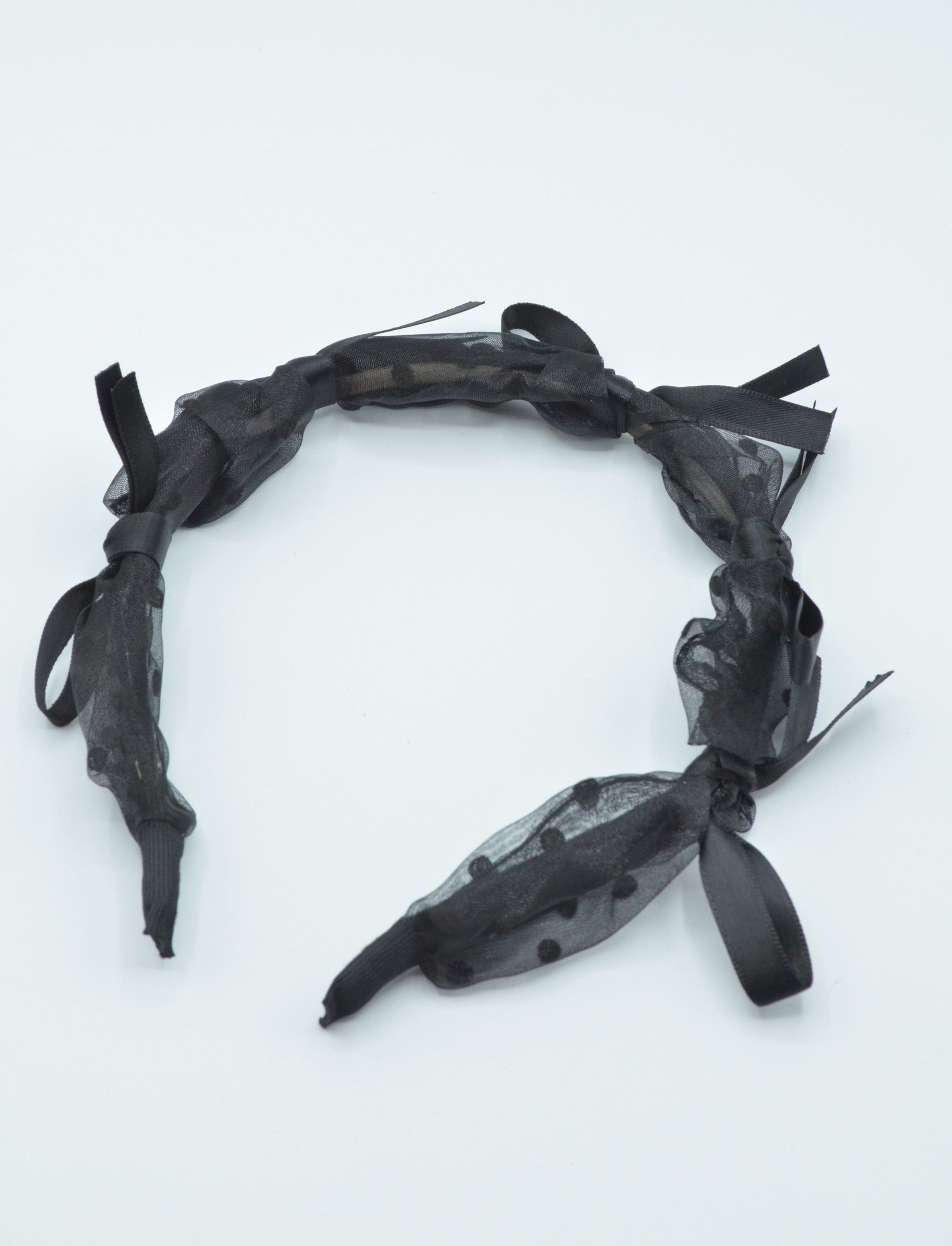 Cordeluta De Par Cu Organza 1cm latime, Negru