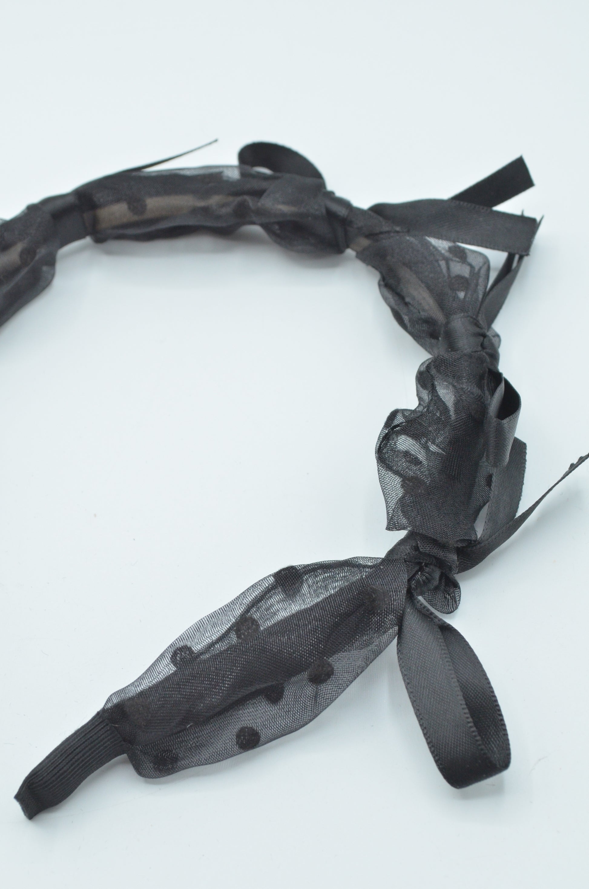 Cordeluta De Par Cu Organza 1cm latime, Negru