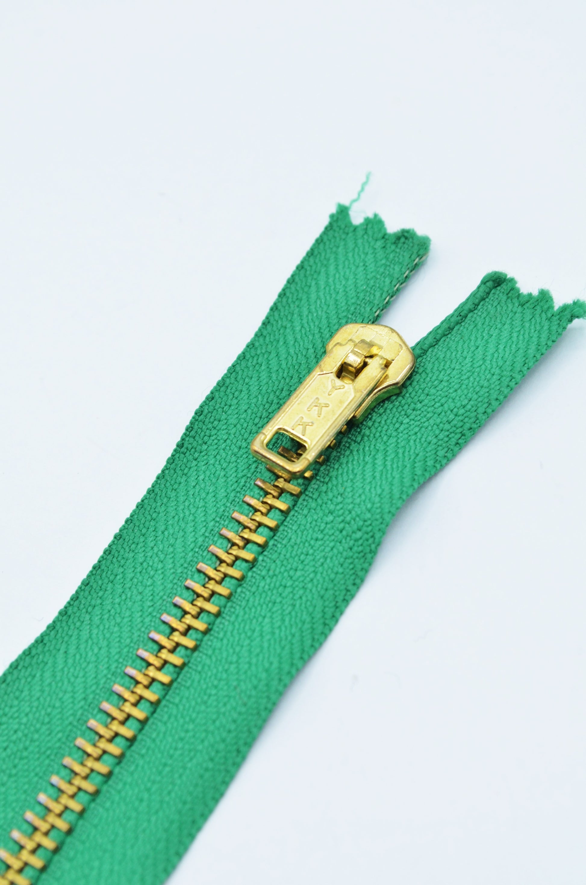 Fermoar YKK Metalic Fix, 14cm, Verde