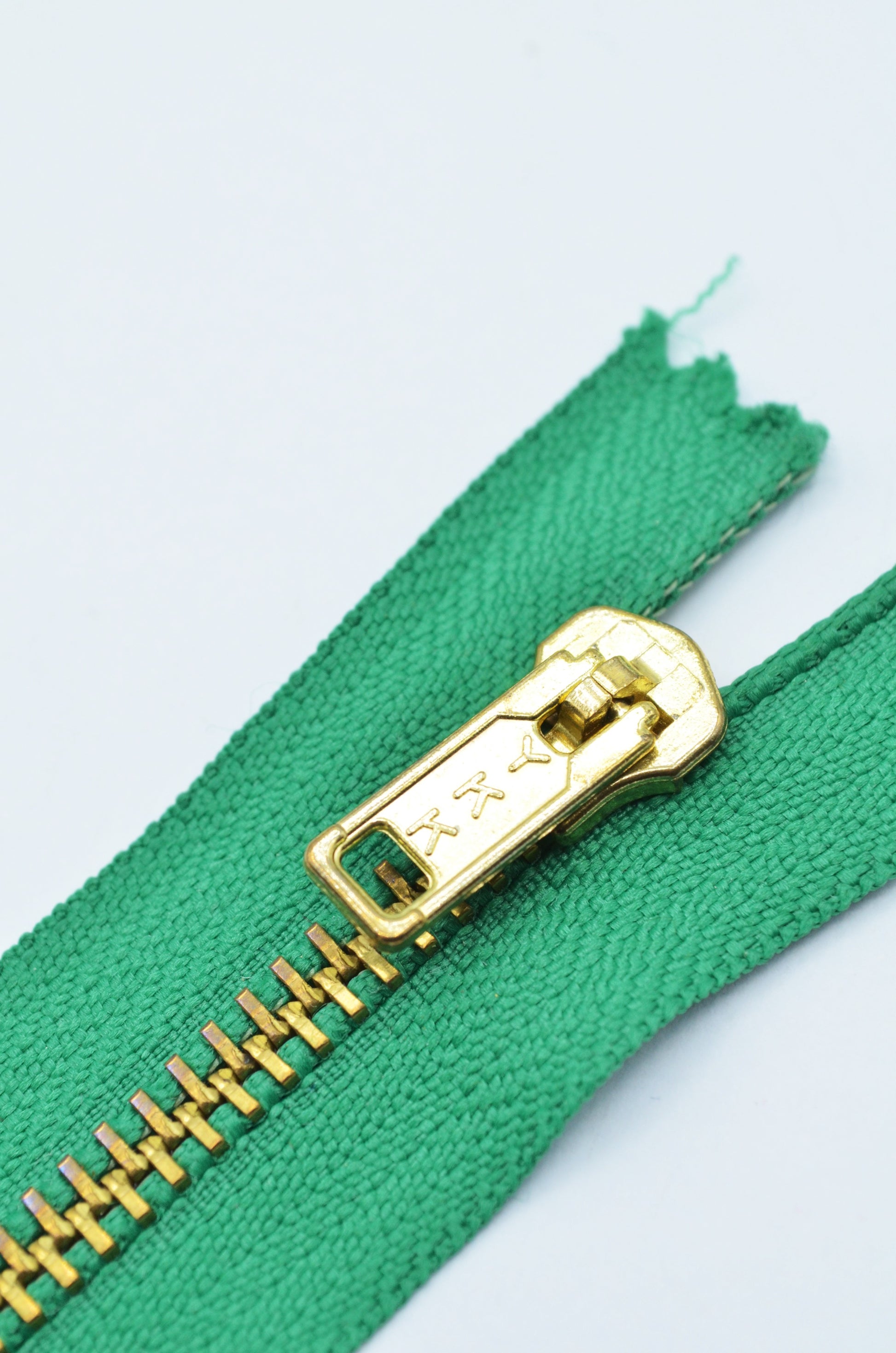 Fermoar YKK Metalic Fix, 14cm, Verde