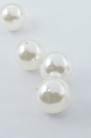 Perla Din Plastic 30mm, Alb