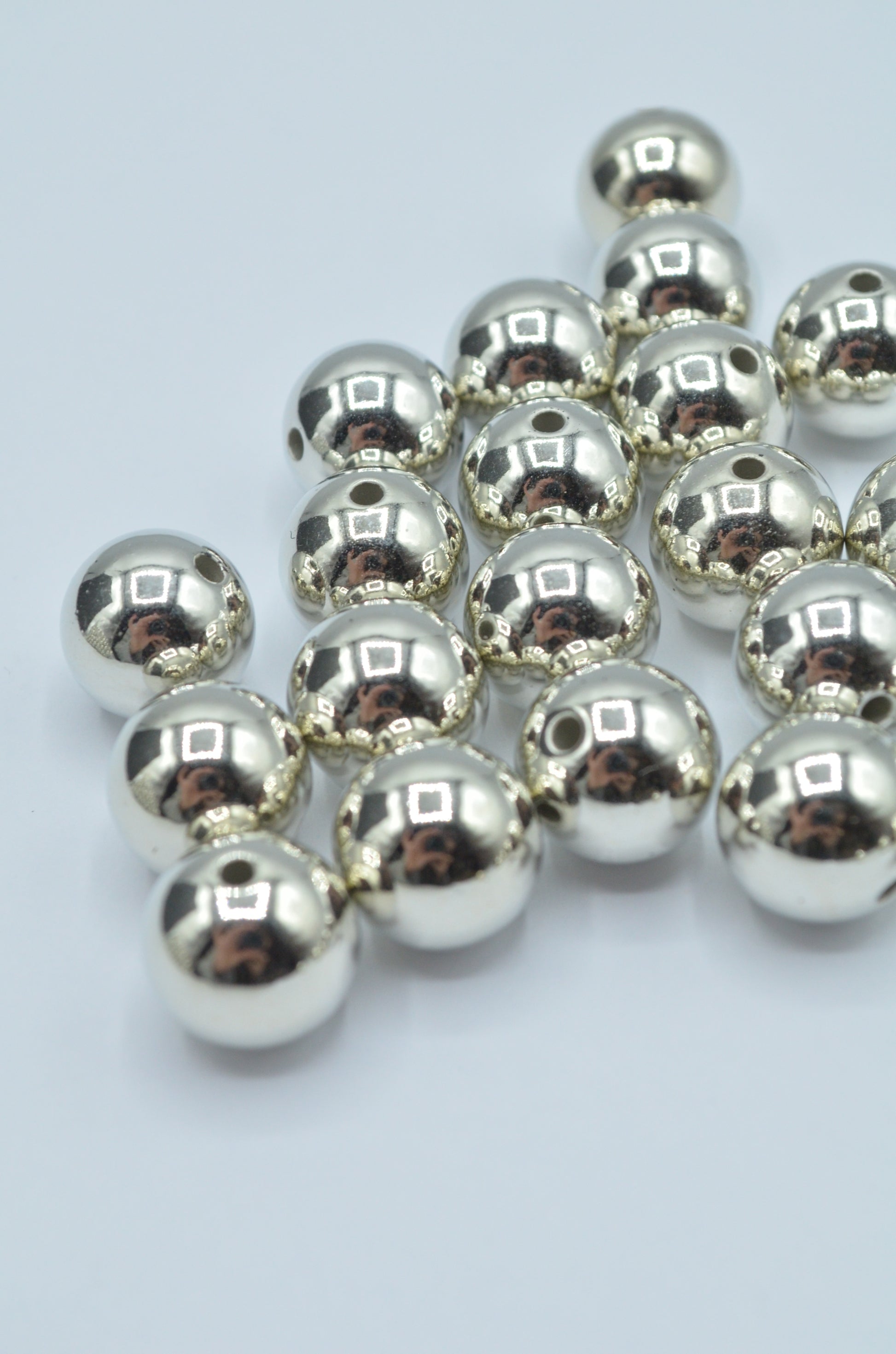 Margele 20mm, Argintiu, (10buc)