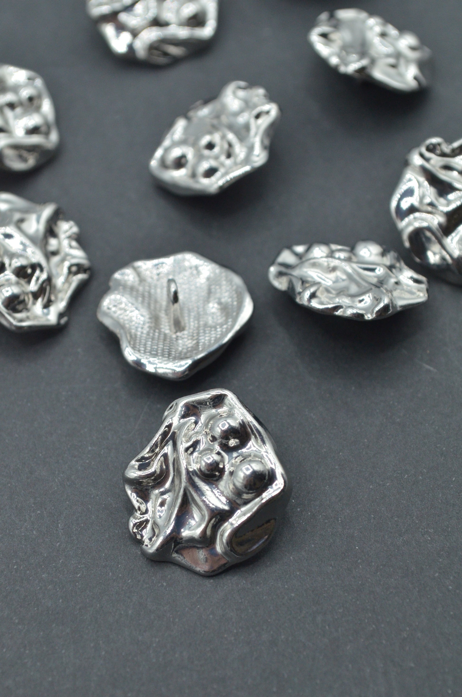 Nasturi Metalici Argintii 23mm