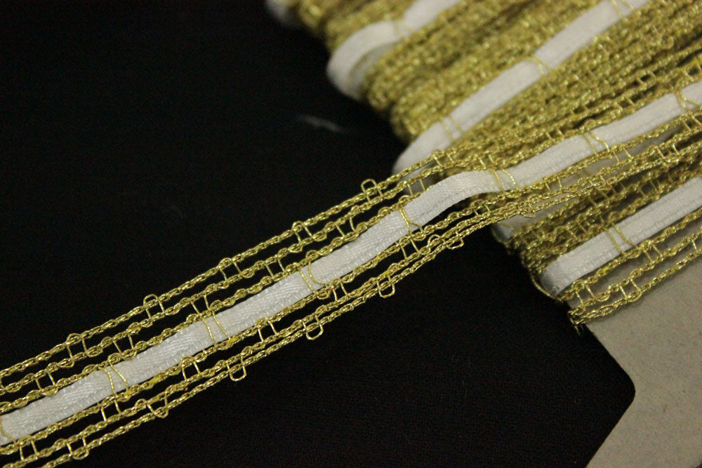 Banda Aurie Cu Snur Satin 15mm
