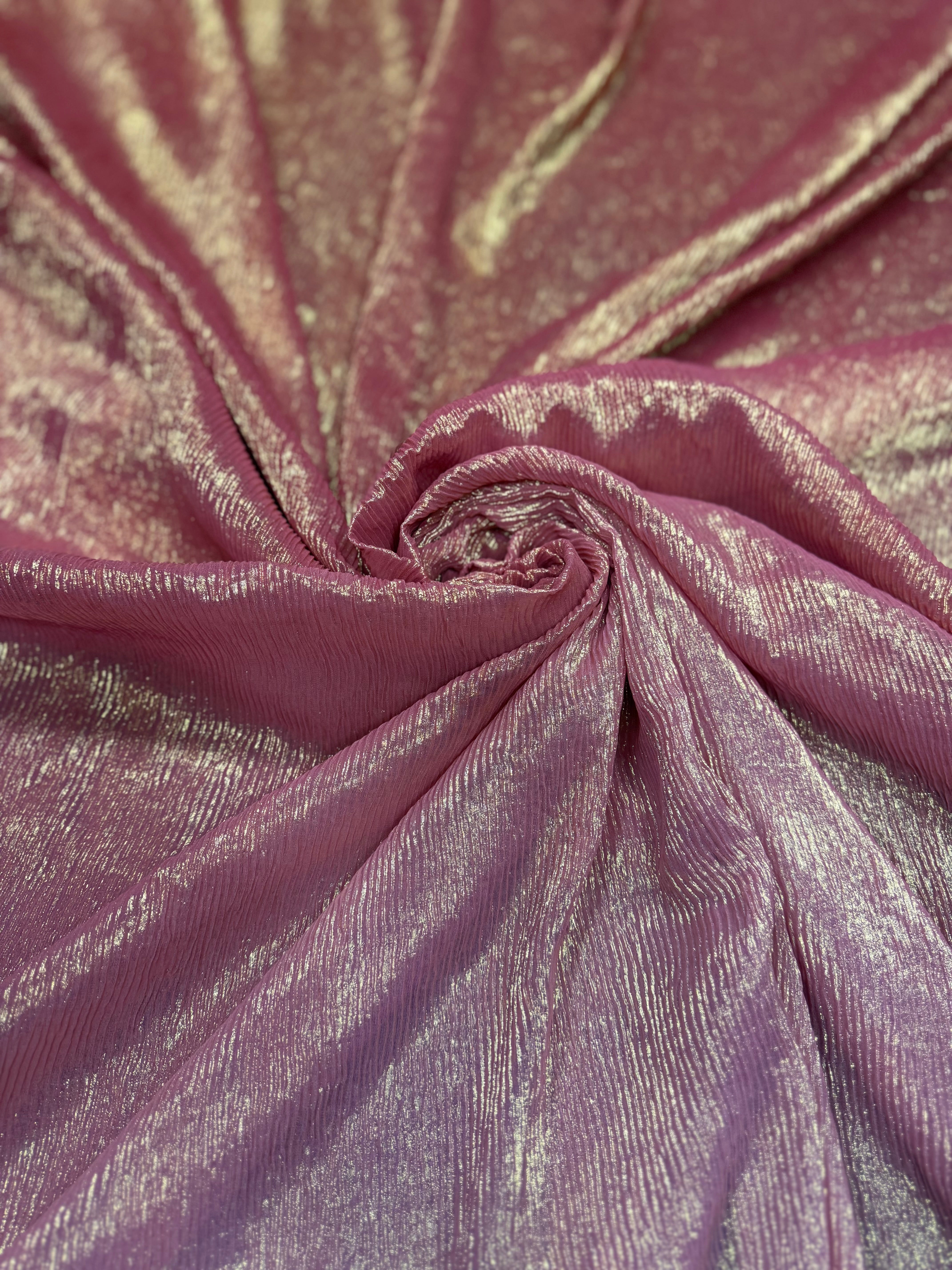 Voal Fin Creponat Metalizat In Degrade