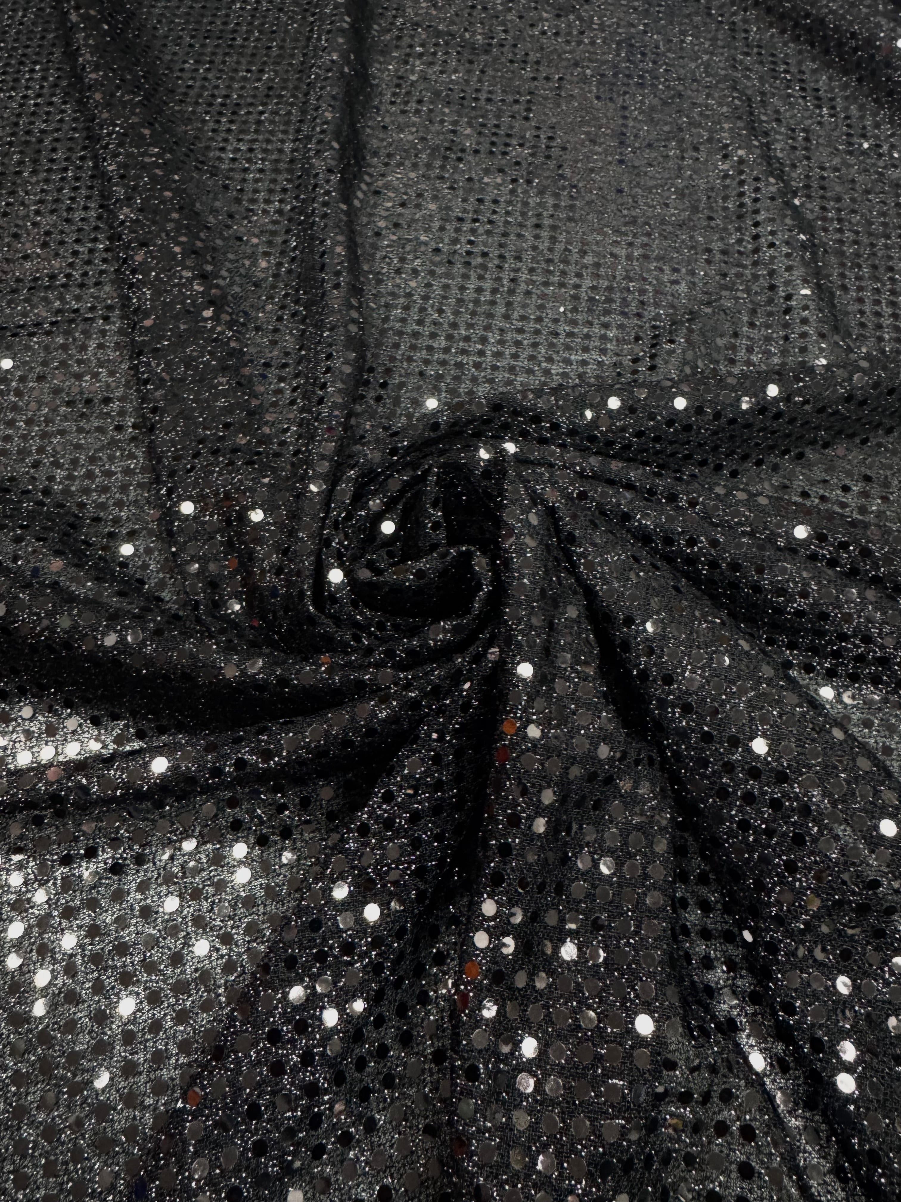 Lurex negru cu paiete