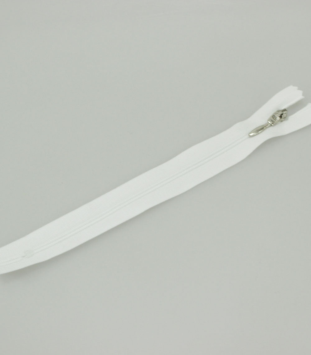 Fermoar De Plastic 3mm, 20cm Alb