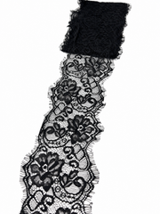 Dantela Chantilly neagra 300 x 12cm