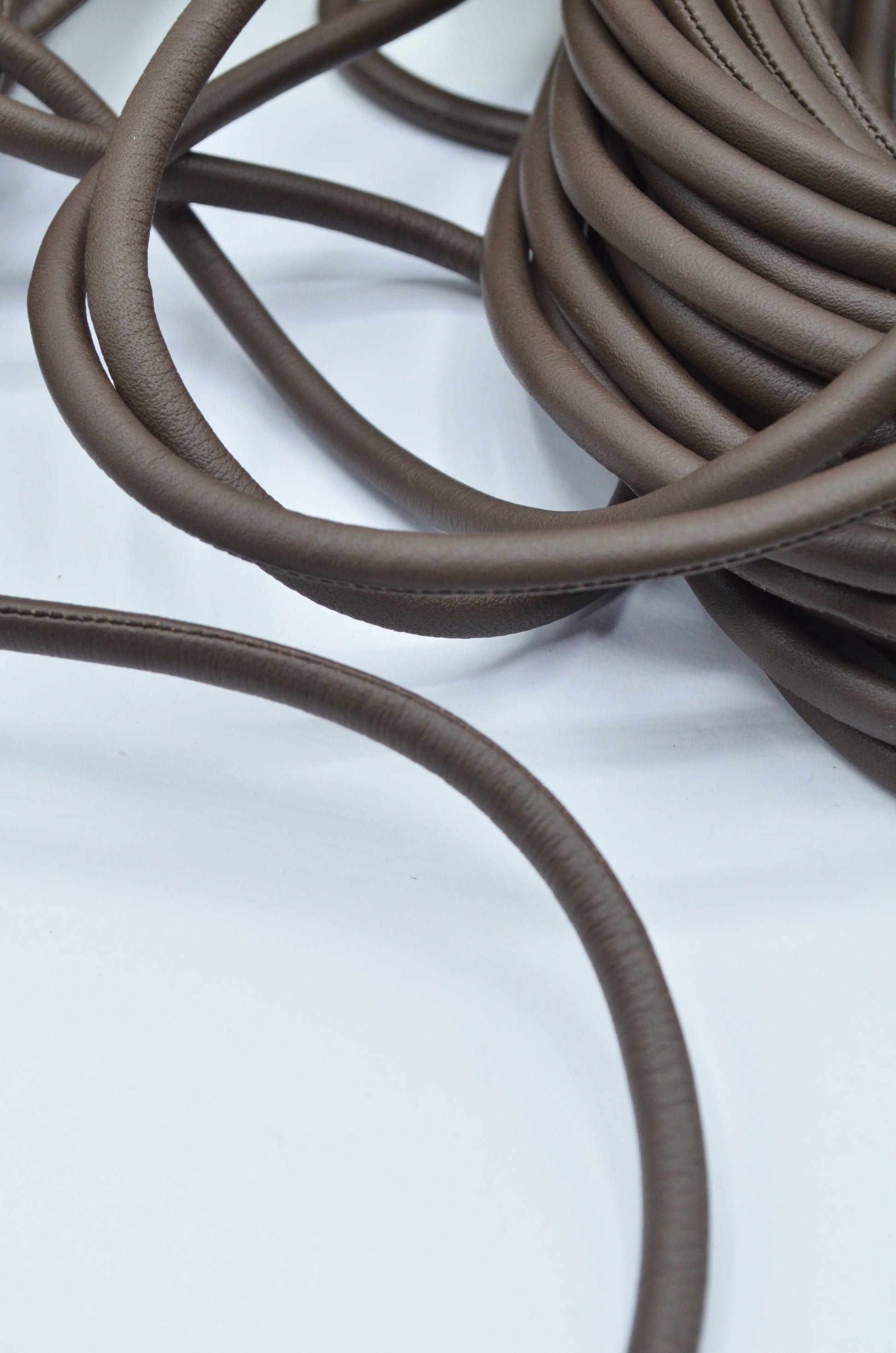 Snur Piele Ecologica Cu Burete 7mm, Maro