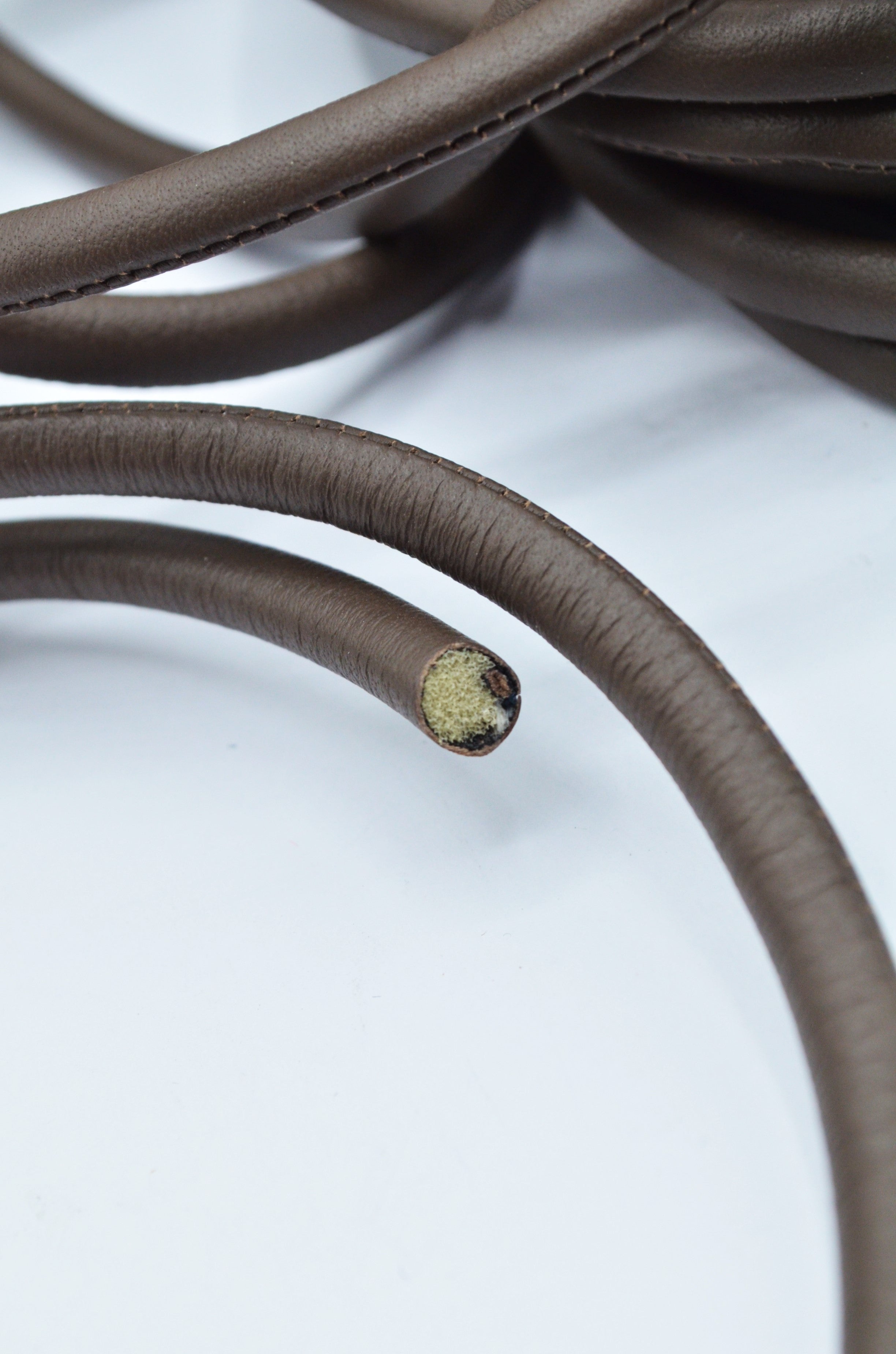 Snur Piele Ecologica Cu Burete 7mm, Maro