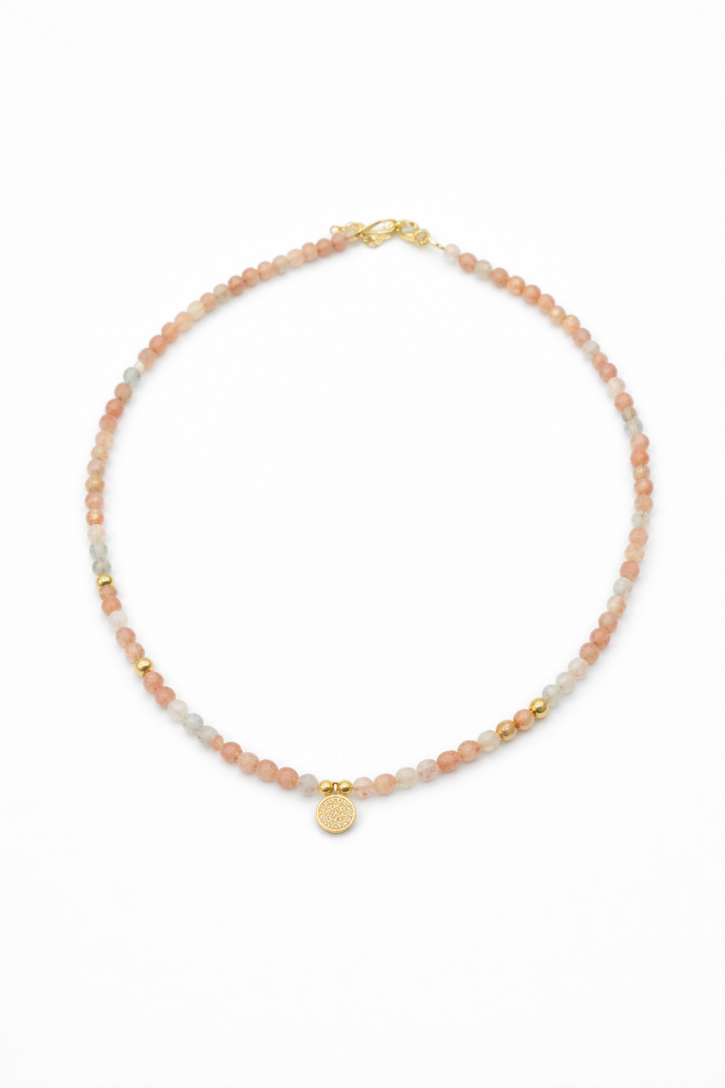 Colier din Cuart Strawberry Si Argint